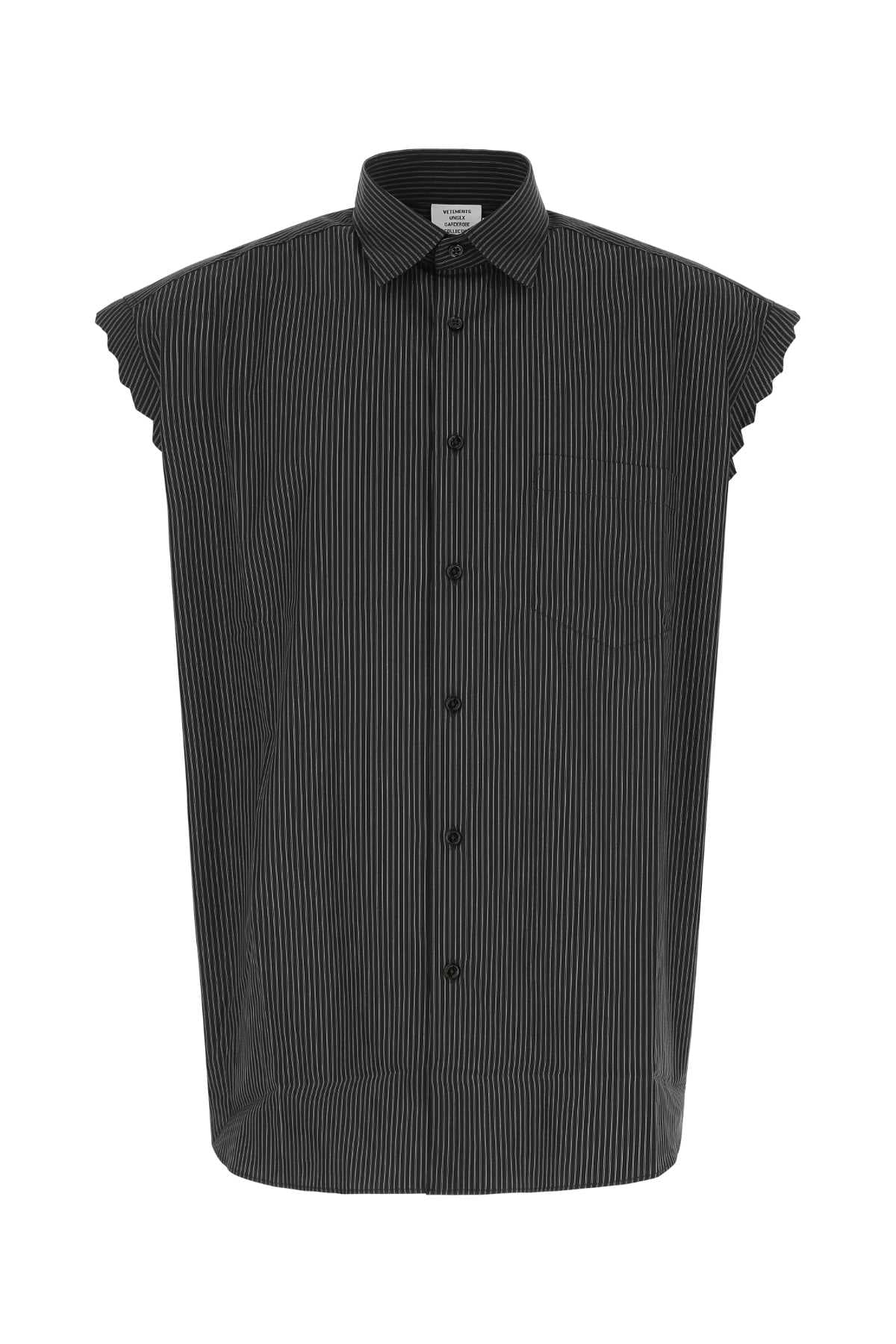 Ribbed poplin shirt