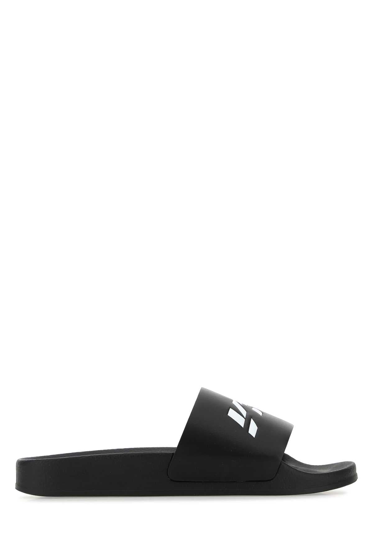 Black rubber slippers
