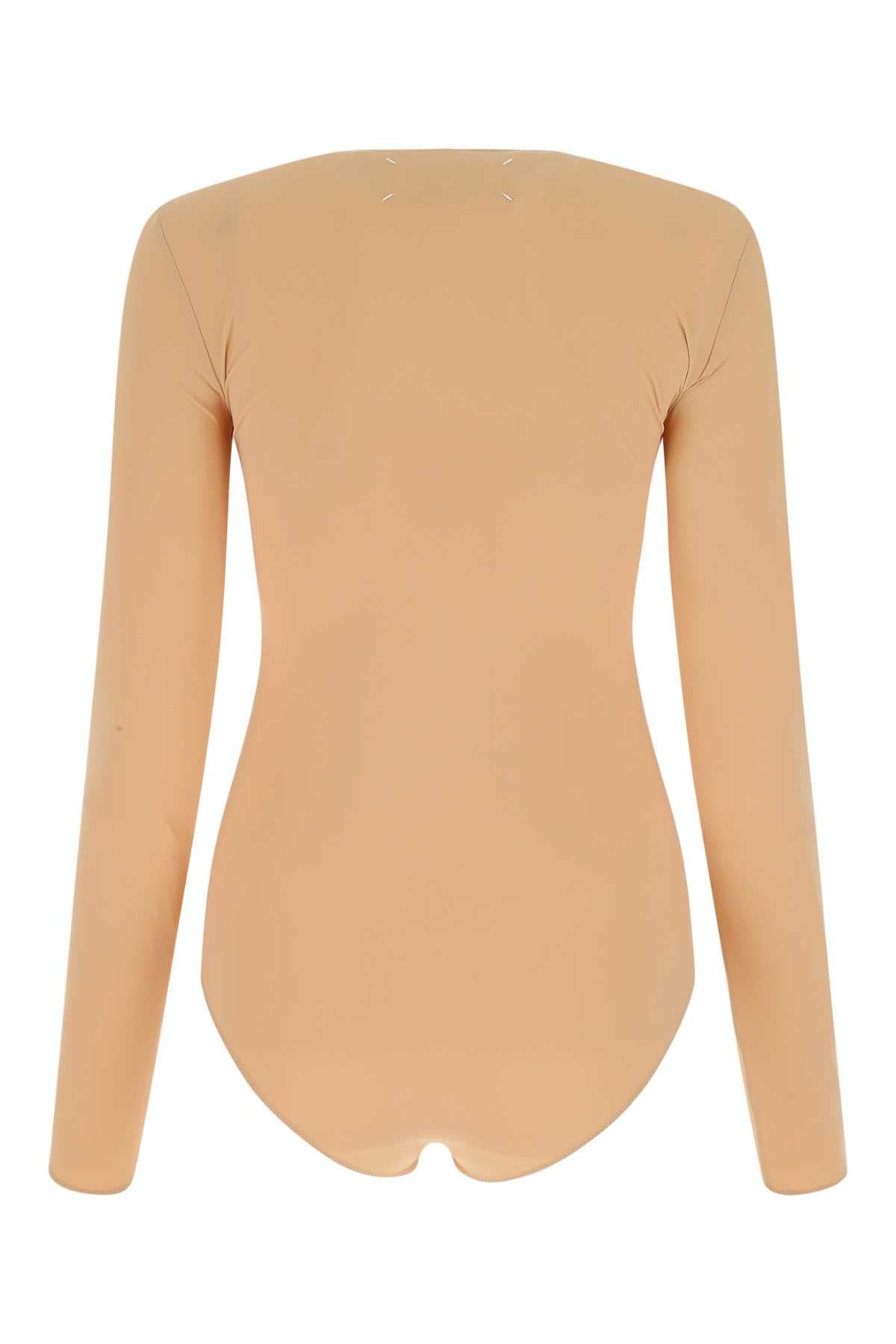 Skin pink stretch nylon bodysuit - мініатюра 2