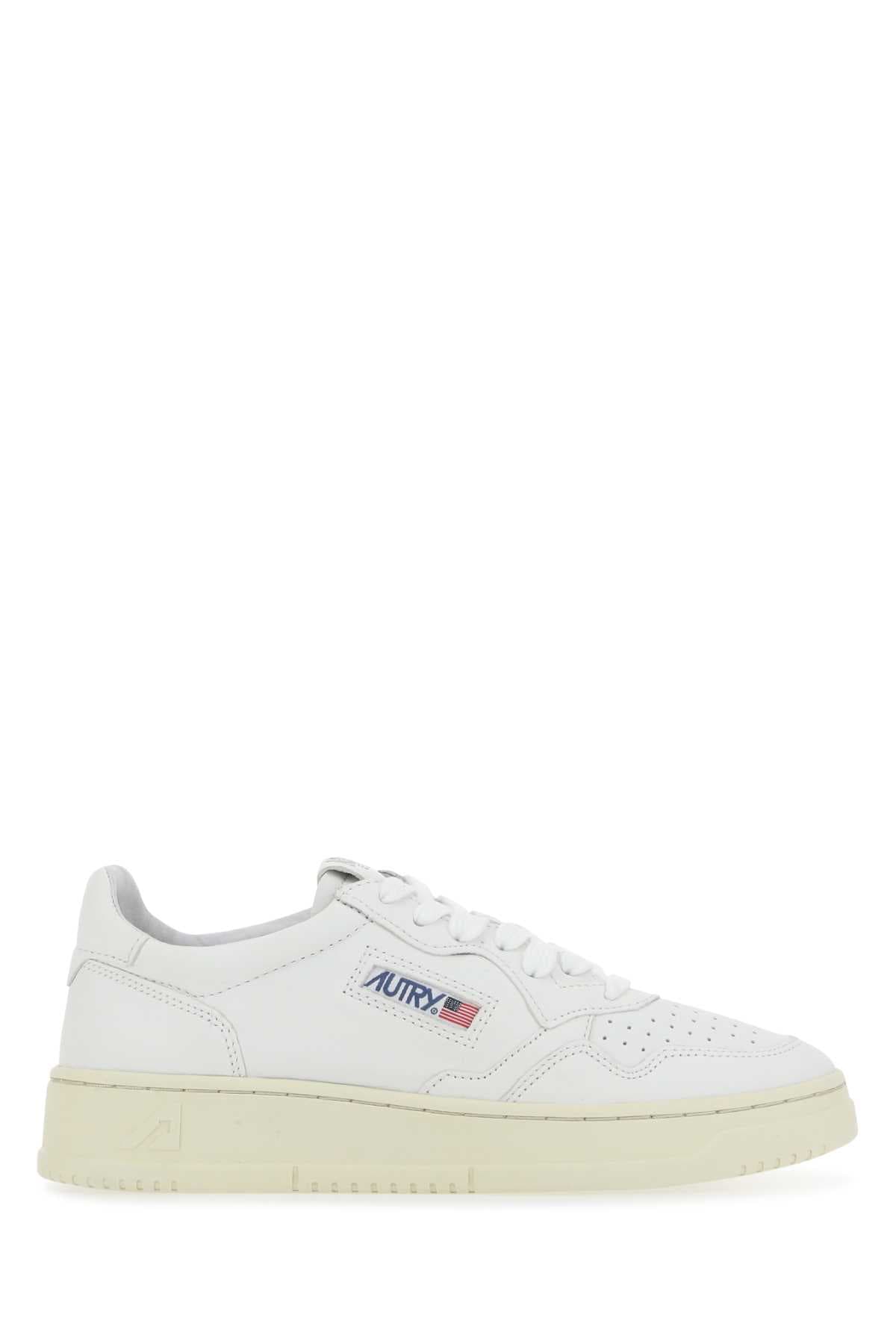 White leather Medalist sneakers