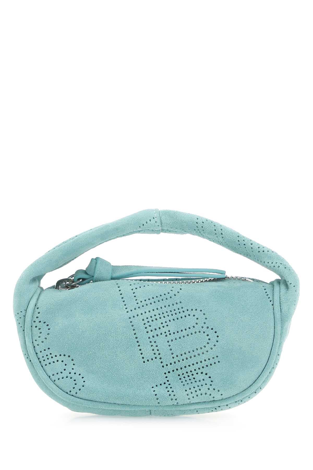 Sea green suede micro Cush handbag