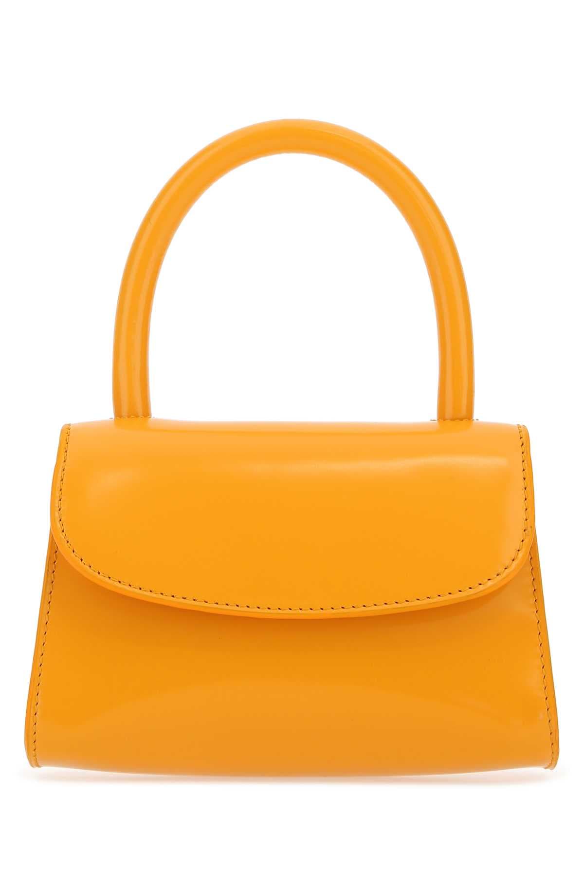 Orange leather mini handbag
