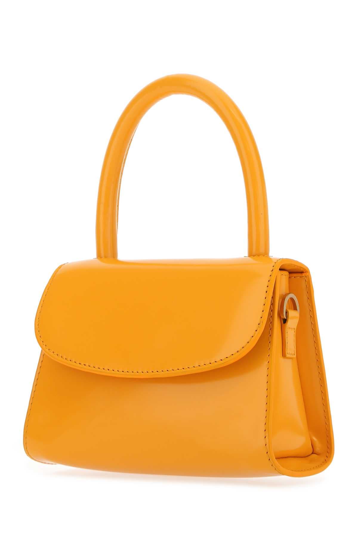 Orange leather mini handbag - мініатюра 2