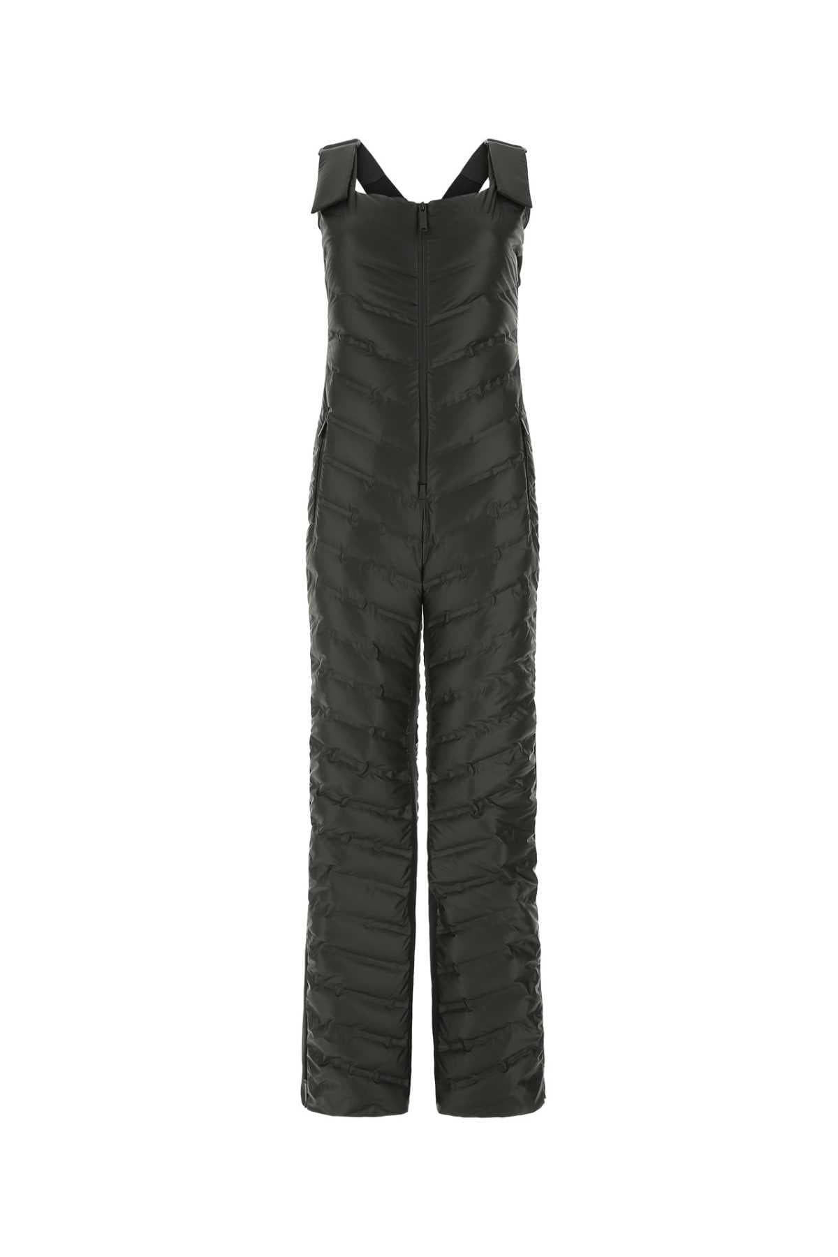 Black nylon ski jumpsuit