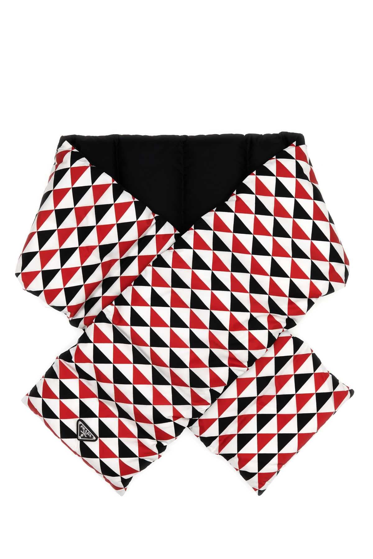 Printed Re-Nylon padded scarf