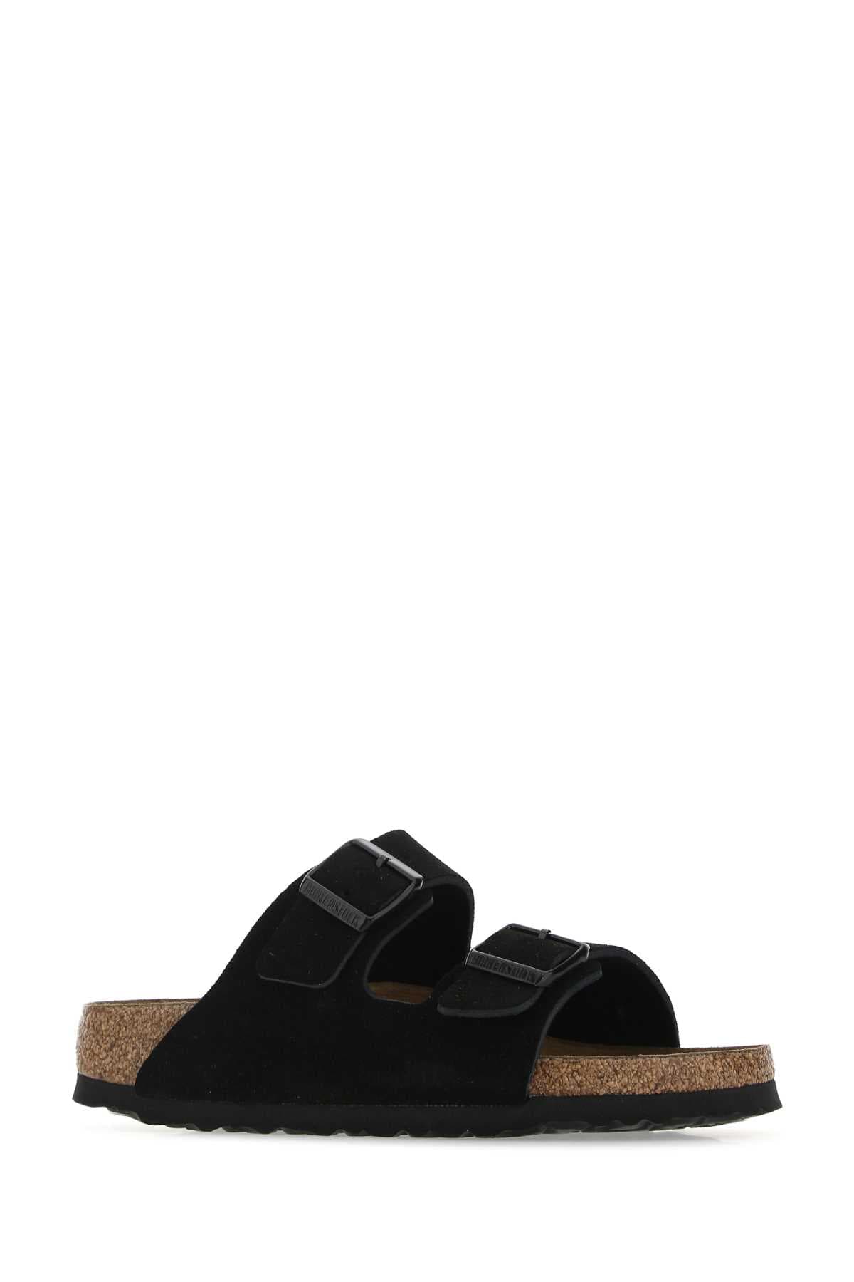 Black suede Arizona slippers - мініатюра 2