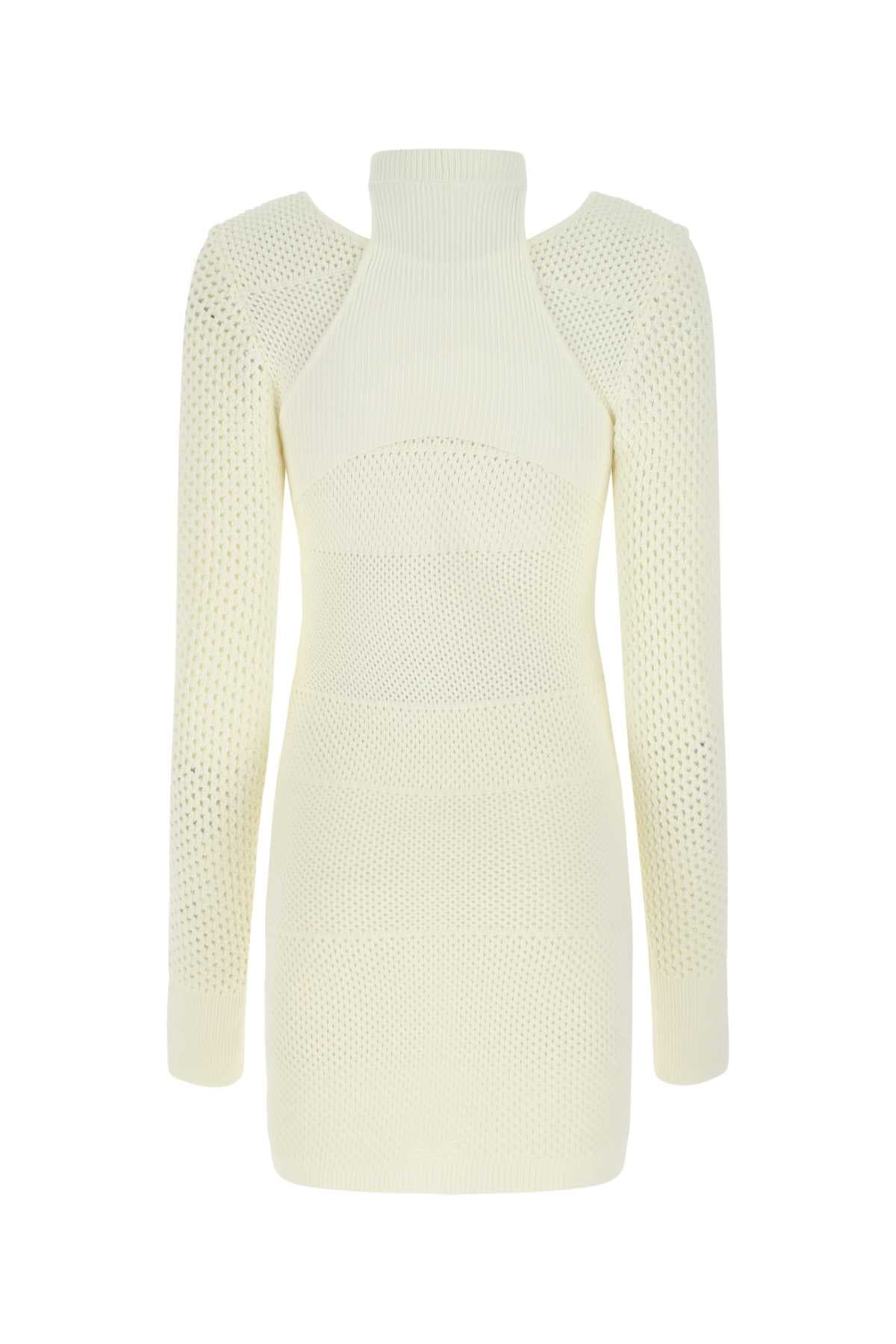 Ivory stretch viscose blend dress - мініатюра 2