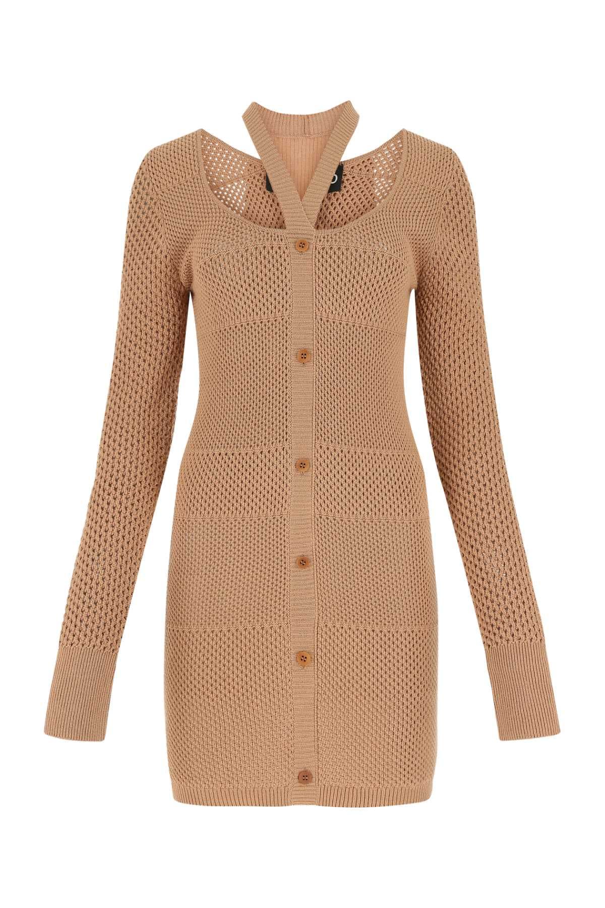 Biscuit mesh mini dress
