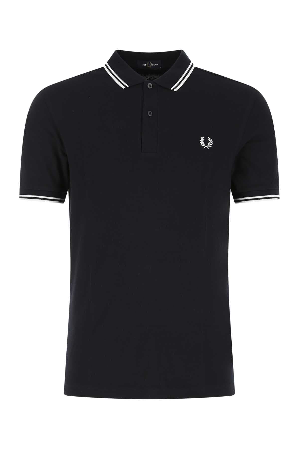 Midnight blue piquet polo shirt