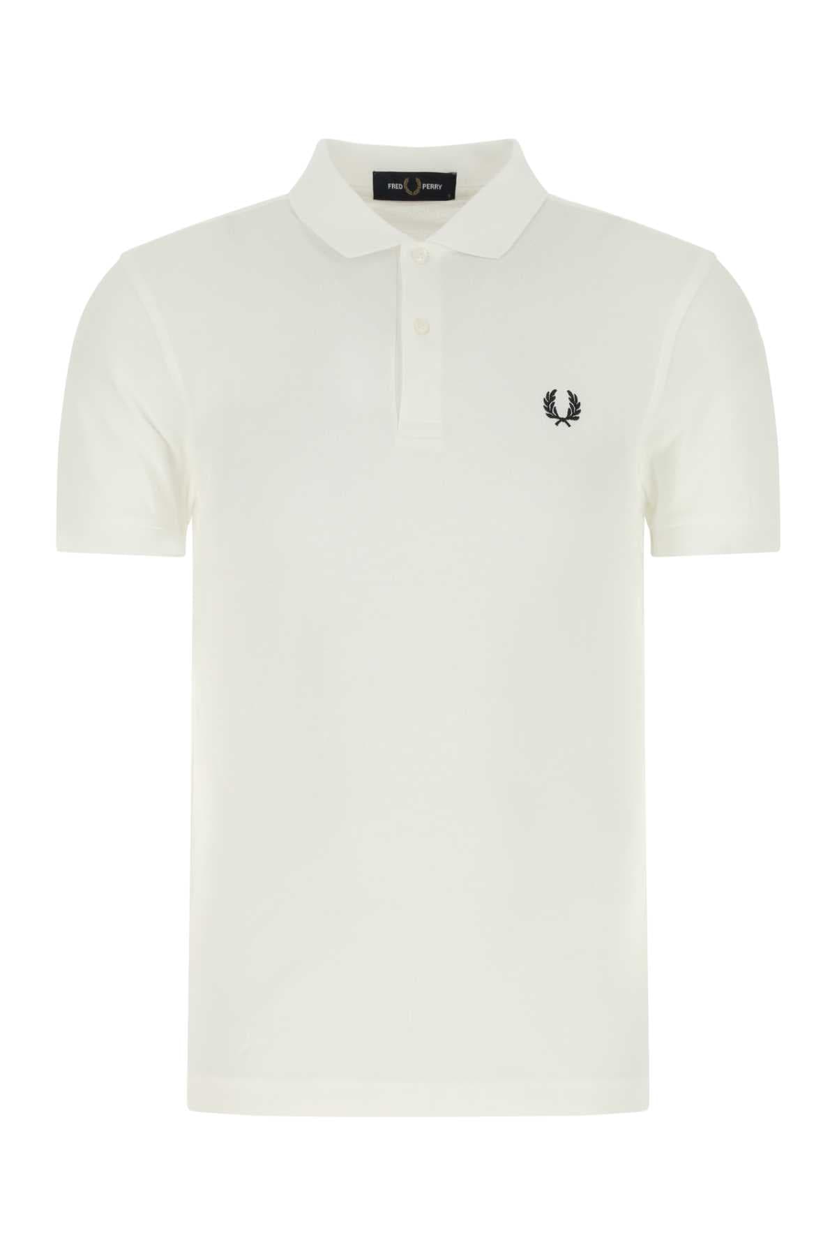 White piquet polo shirt