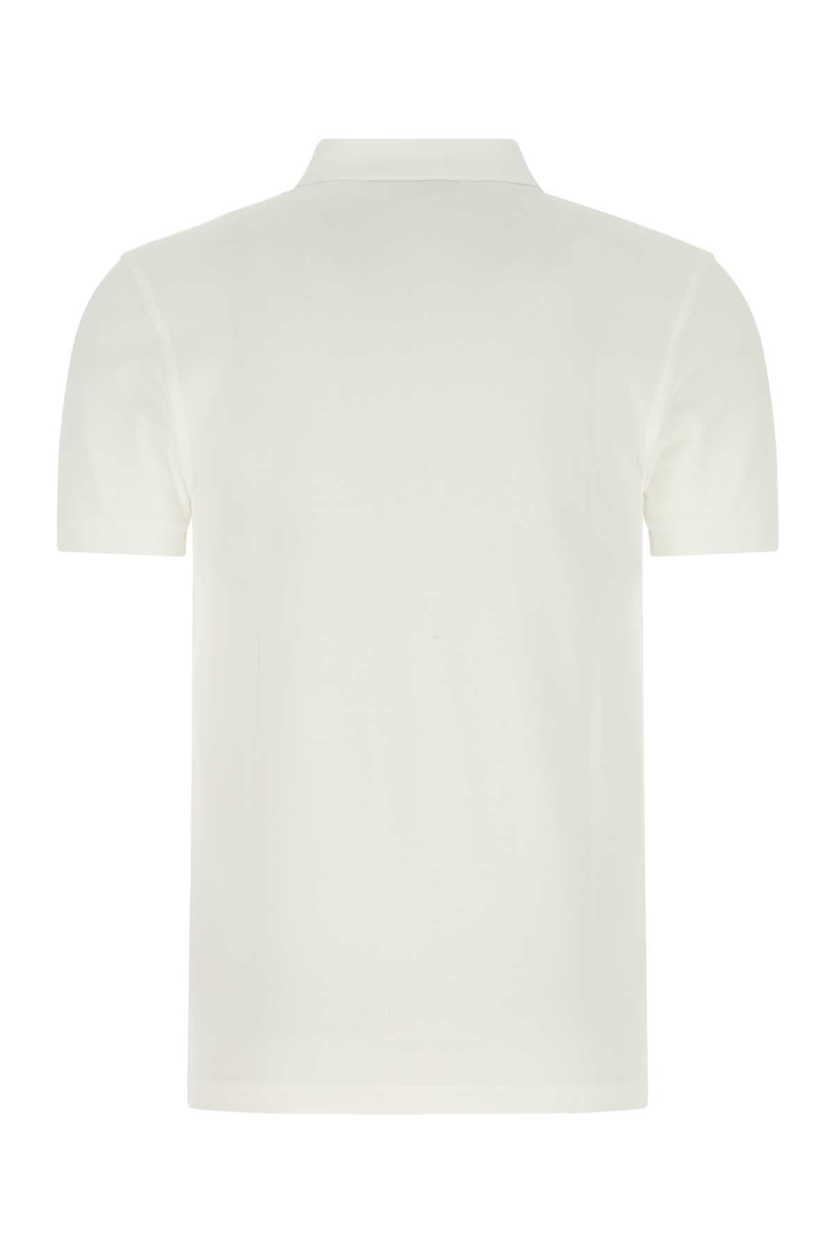 White piquet polo shirt - мініатюра 2