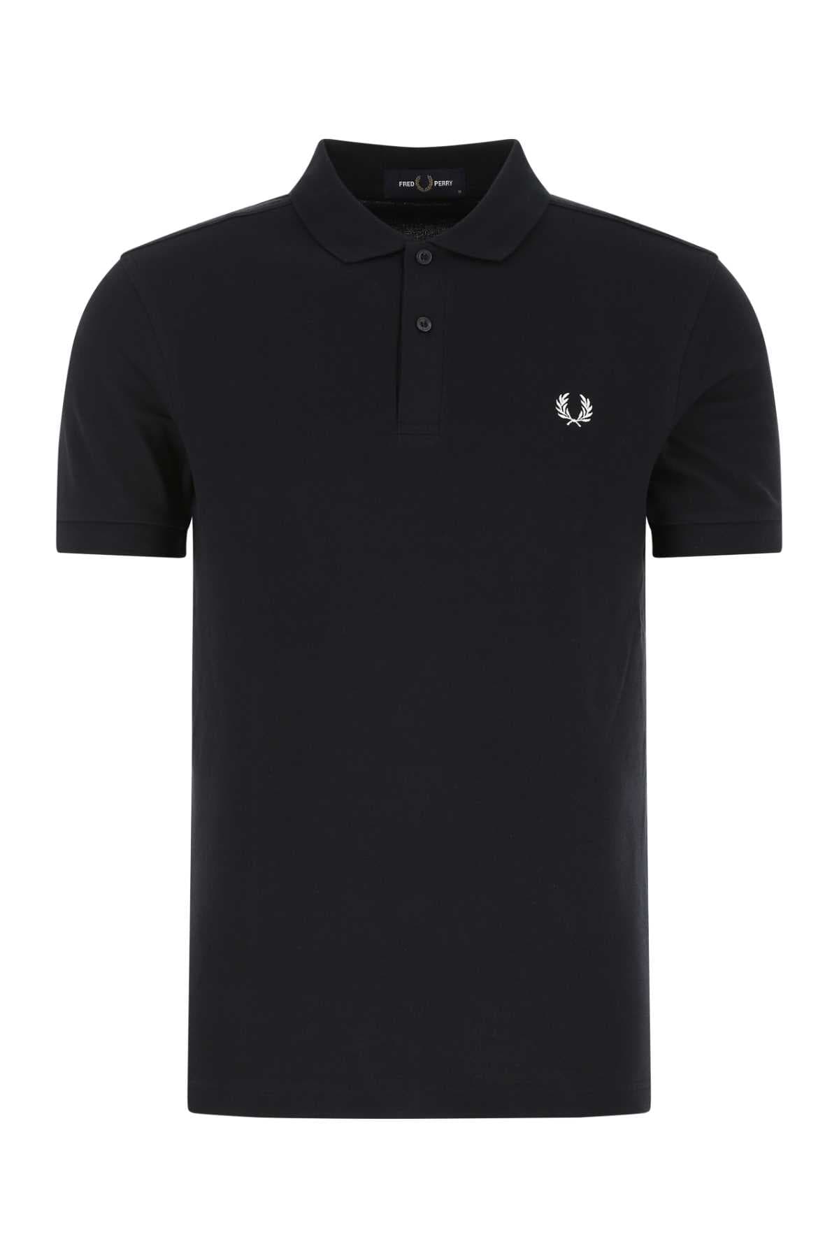 Midnight blue piquet polo shirt