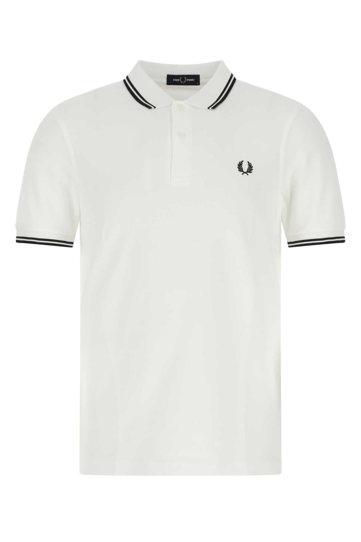 White piquet polo shirt