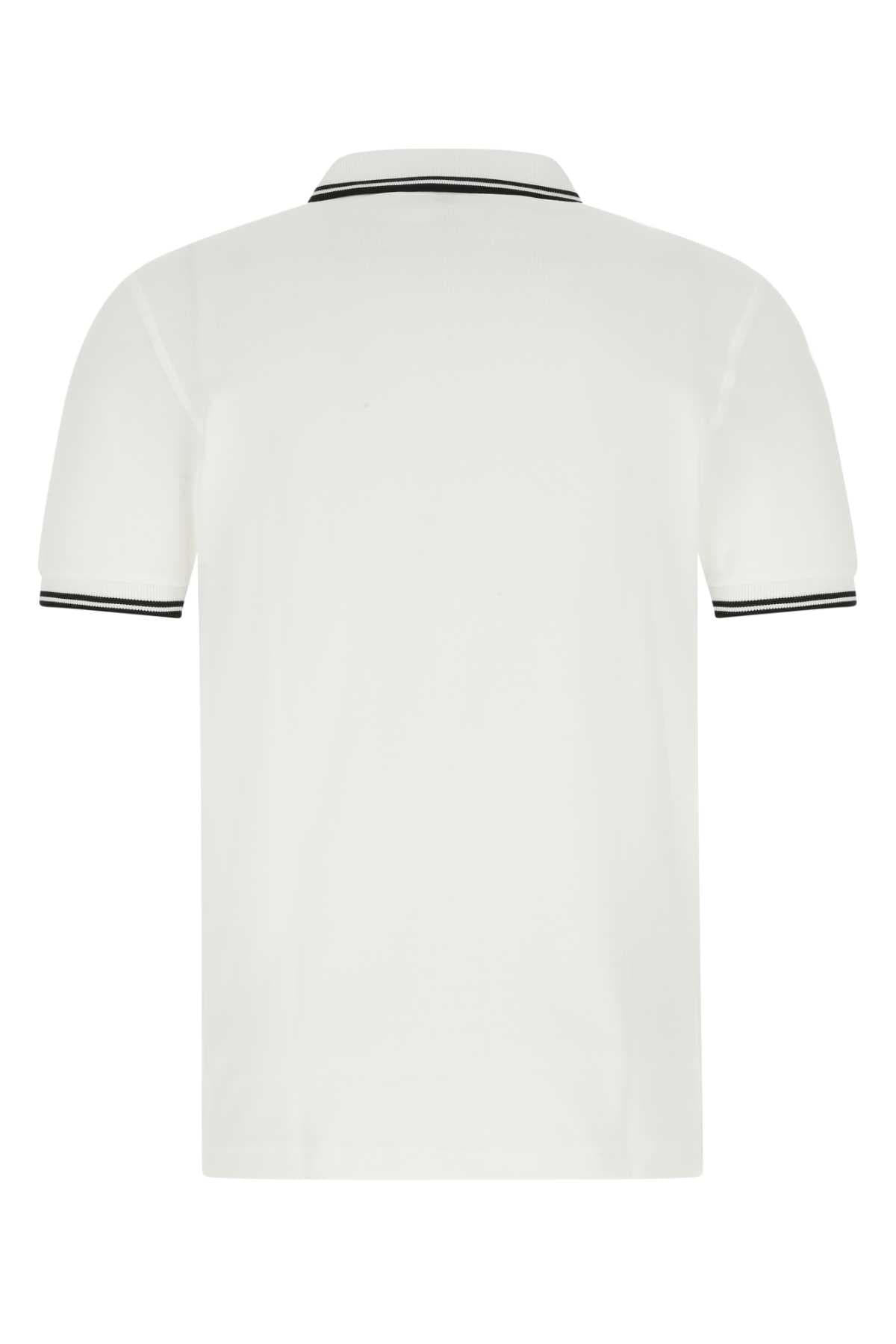 White piquet polo shirt - мініатюра 2