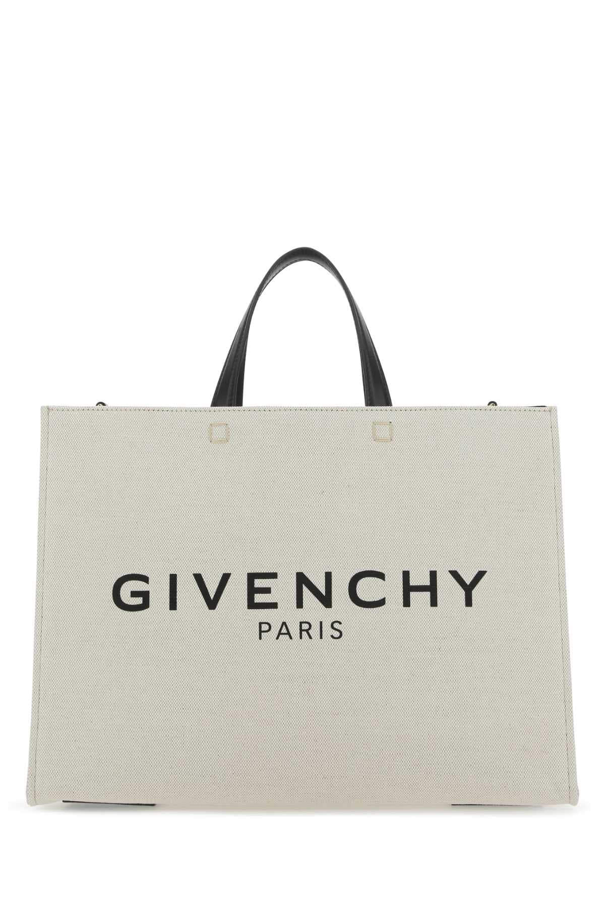 Ivory canvas medium G shopping bag