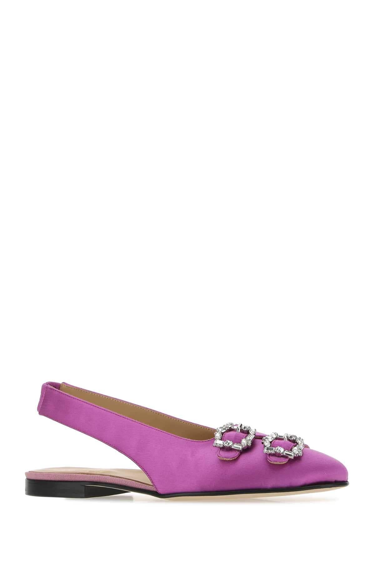 Purple satin Sunset ballerinas - мініатюра 2