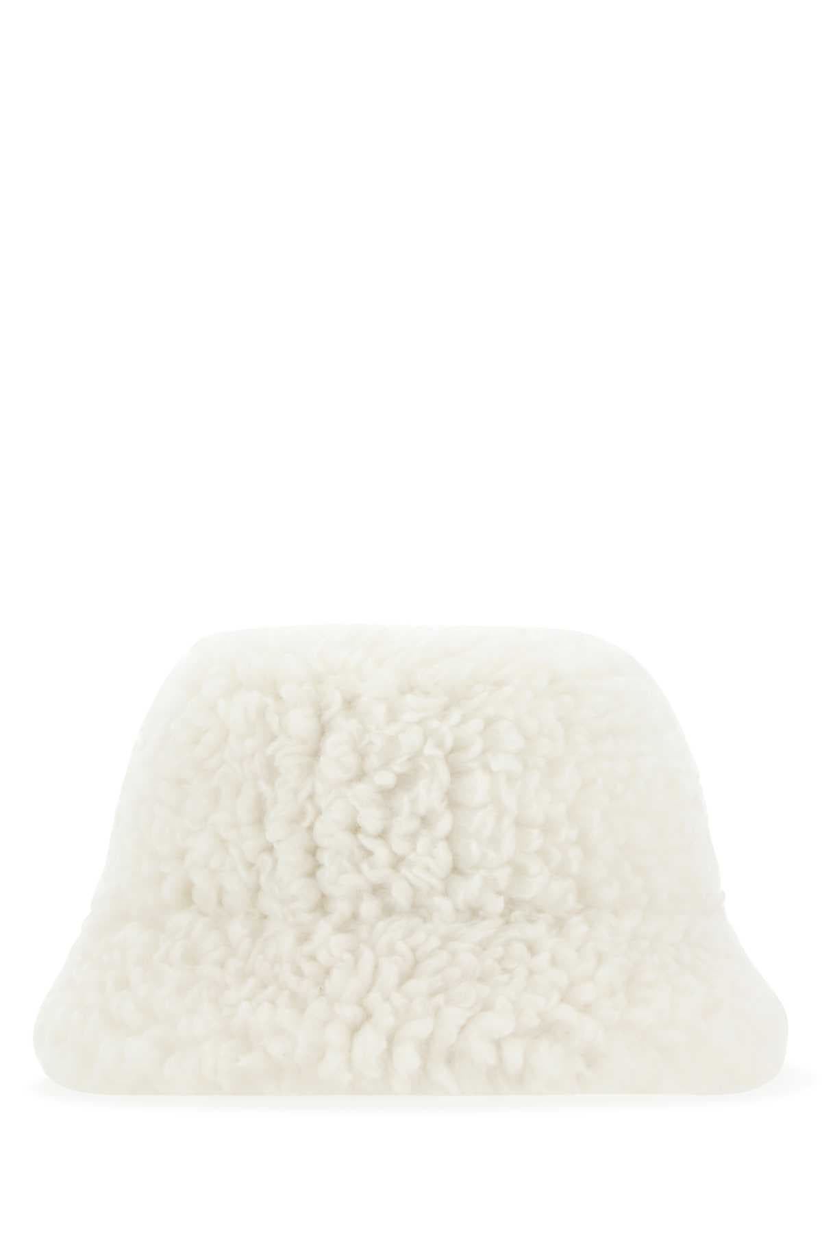 Ivory eco shearling hat