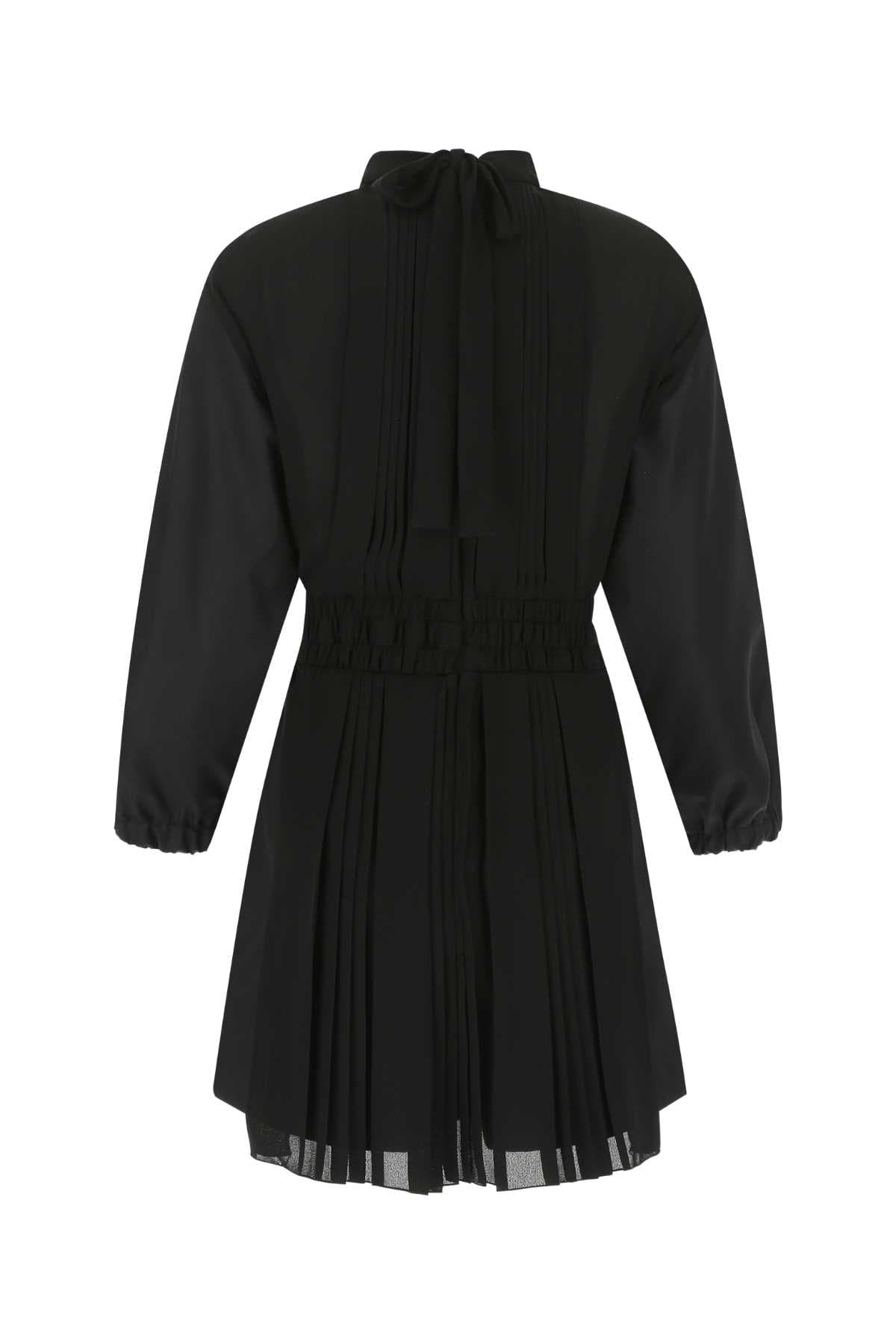 Black Re-Nylon and crepe jumpsuit - мініатюра 2