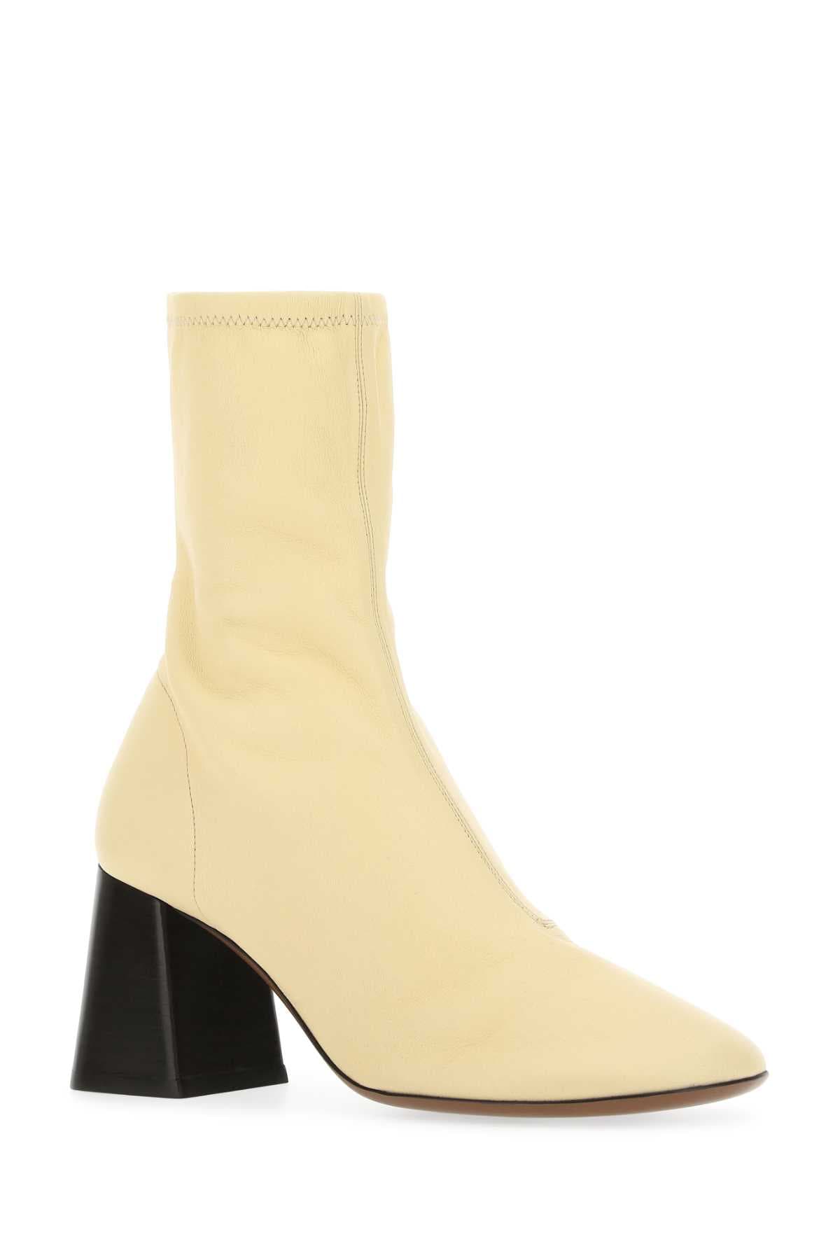 Cream leather Lepus ankle boots - мініатюра 2
