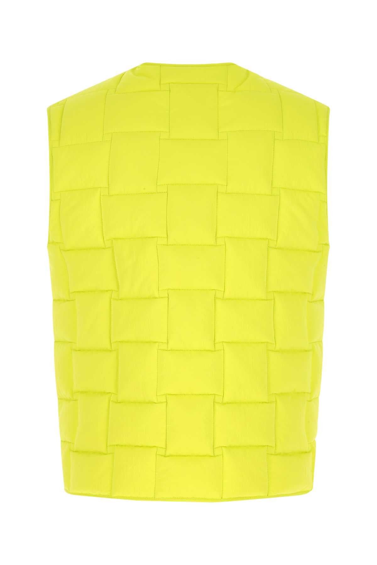 Fluo yellow nylon padded vest - мініатюра 2