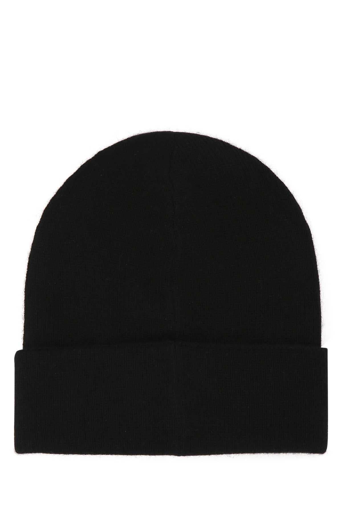 Black cashmere beanie hat - мініатюра 2