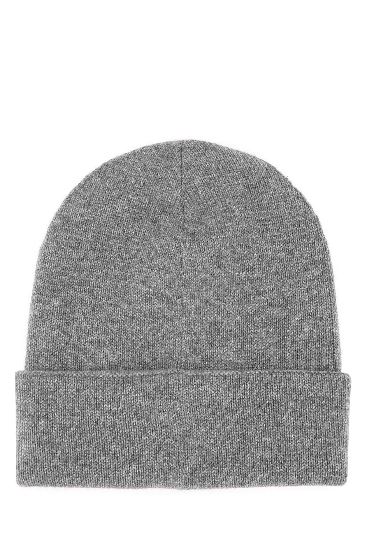 Grey cashmere beanie hat - мініатюра 2