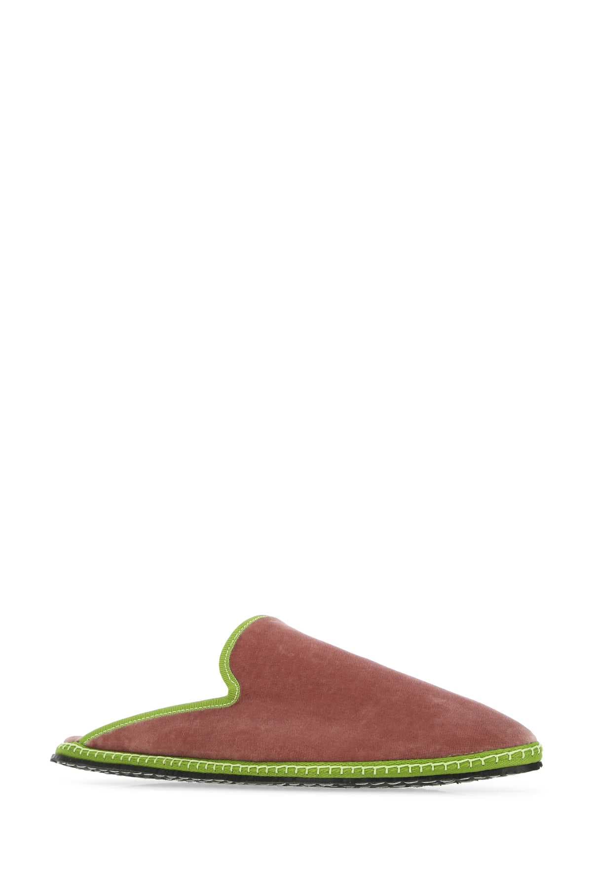 Antiqued pink velvet mules - мініатюра 2