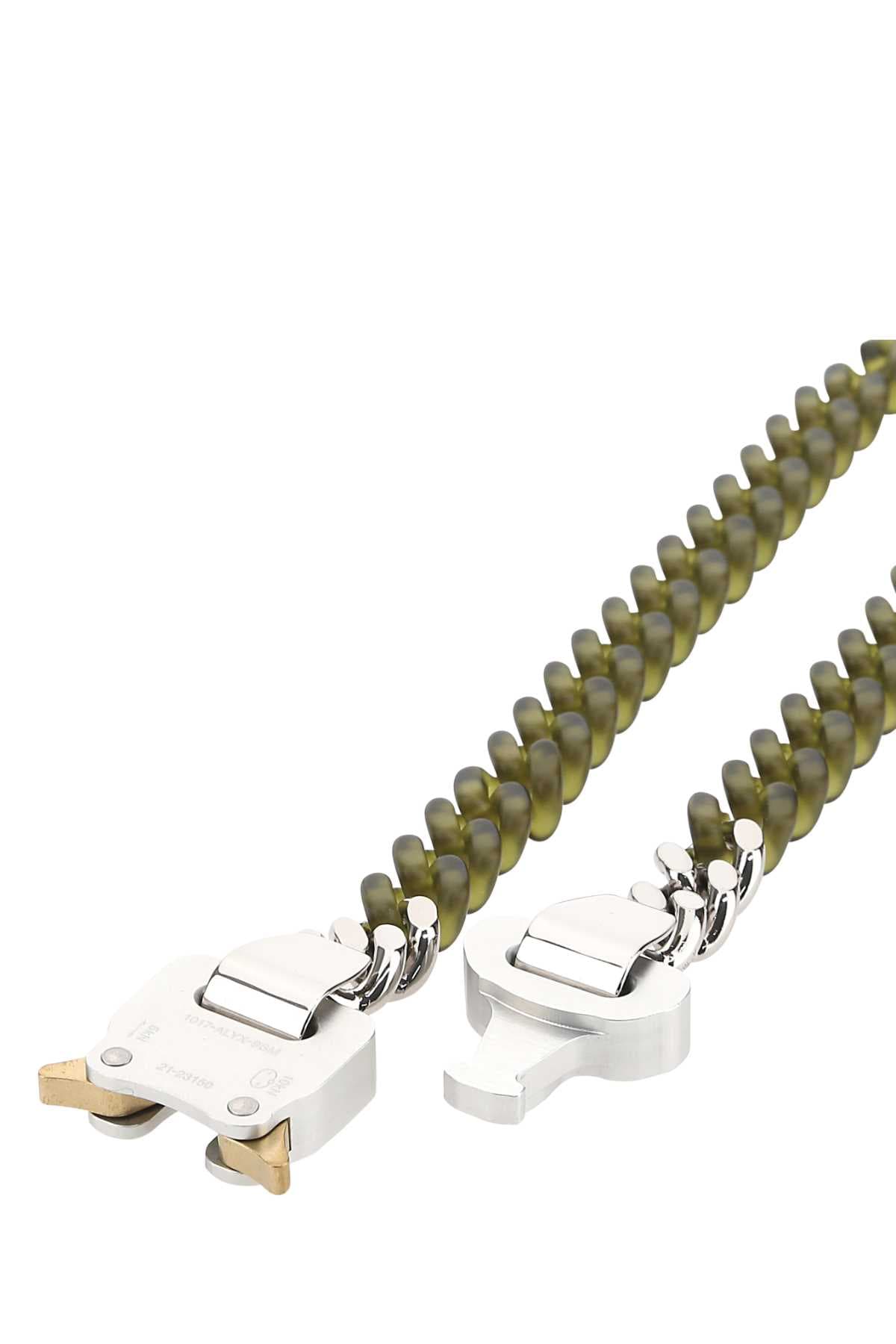 Two-tone nylon and metal necklace - мініатюра 2