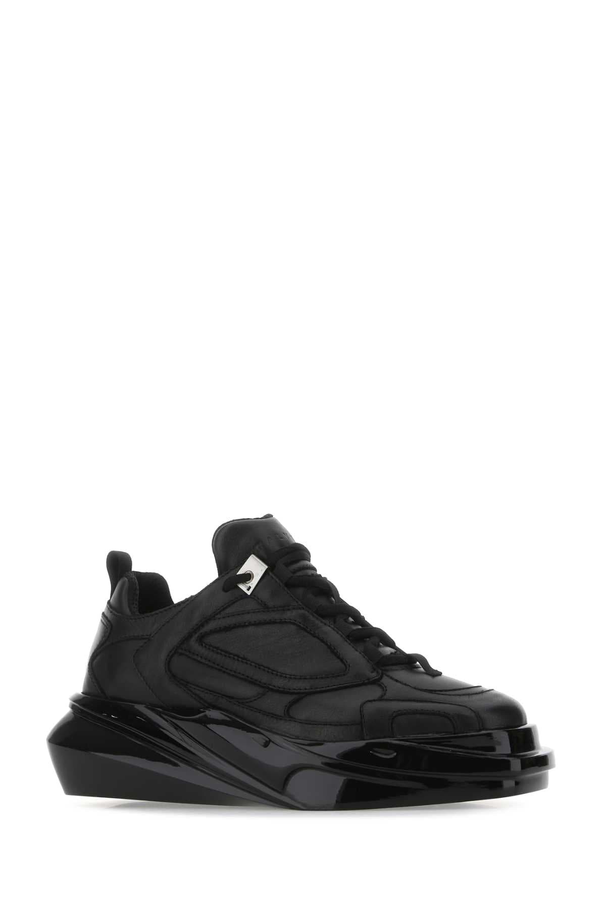 Black leather Hiking sneakers - мініатюра 2