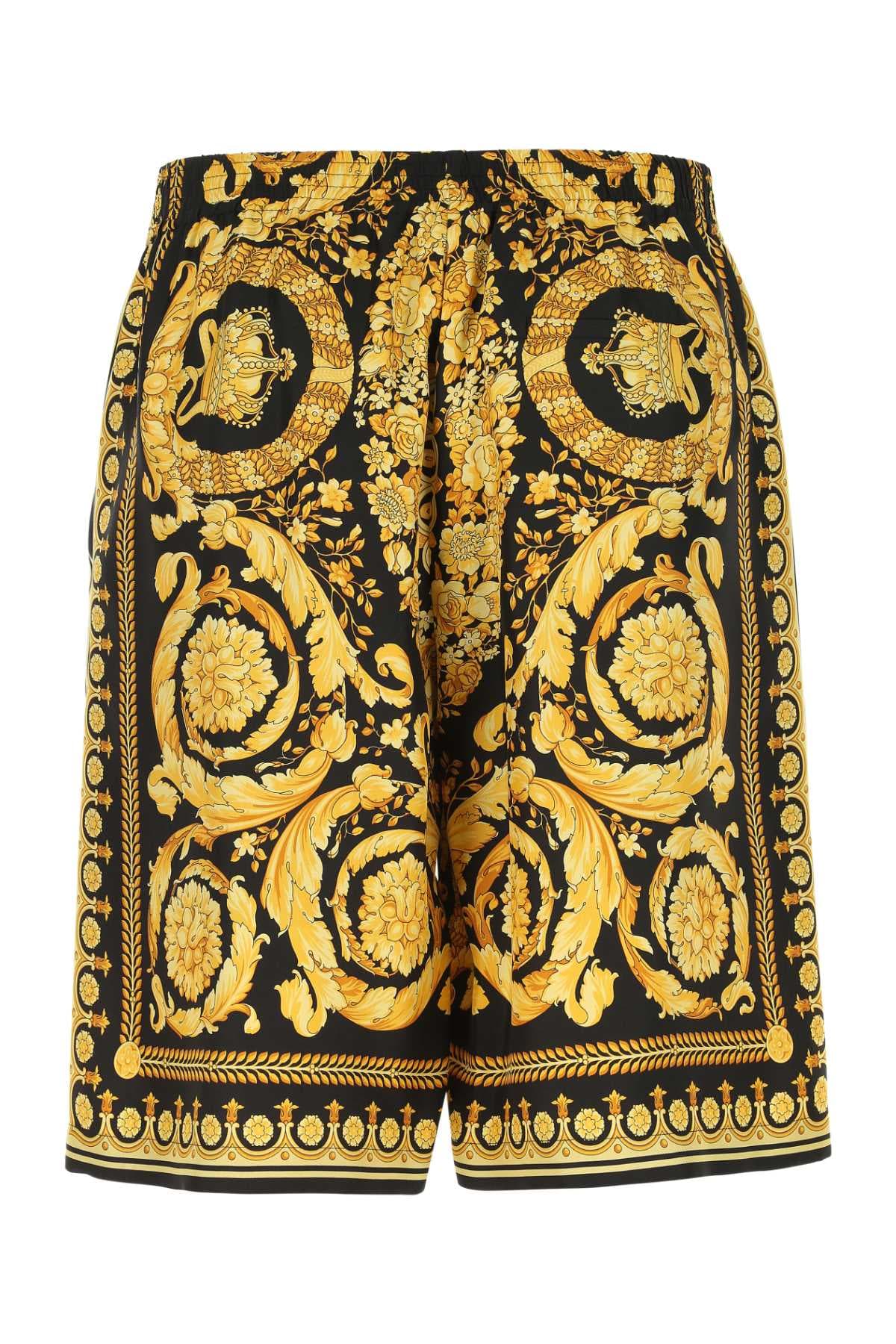 Printed silk bermuda shorts - мініатюра 2