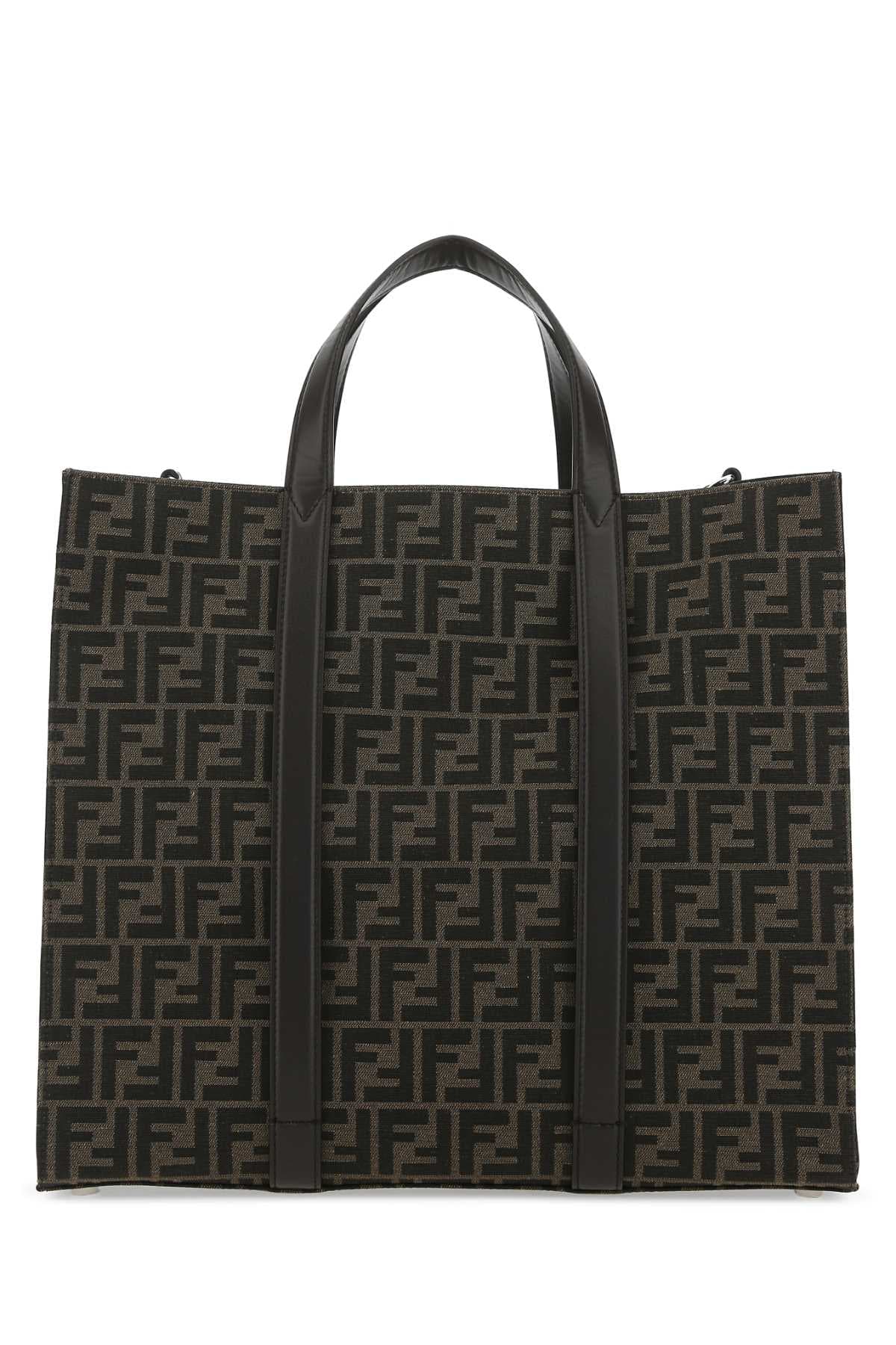 Embroidered canvas shopping bag
