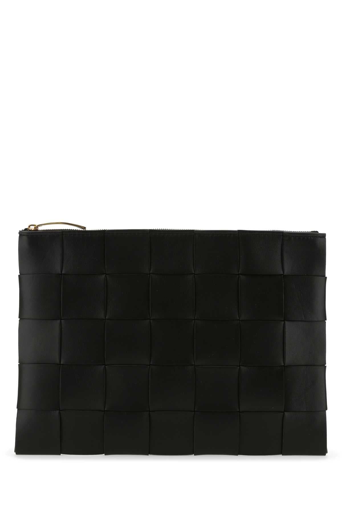 Black nappa leather pouch