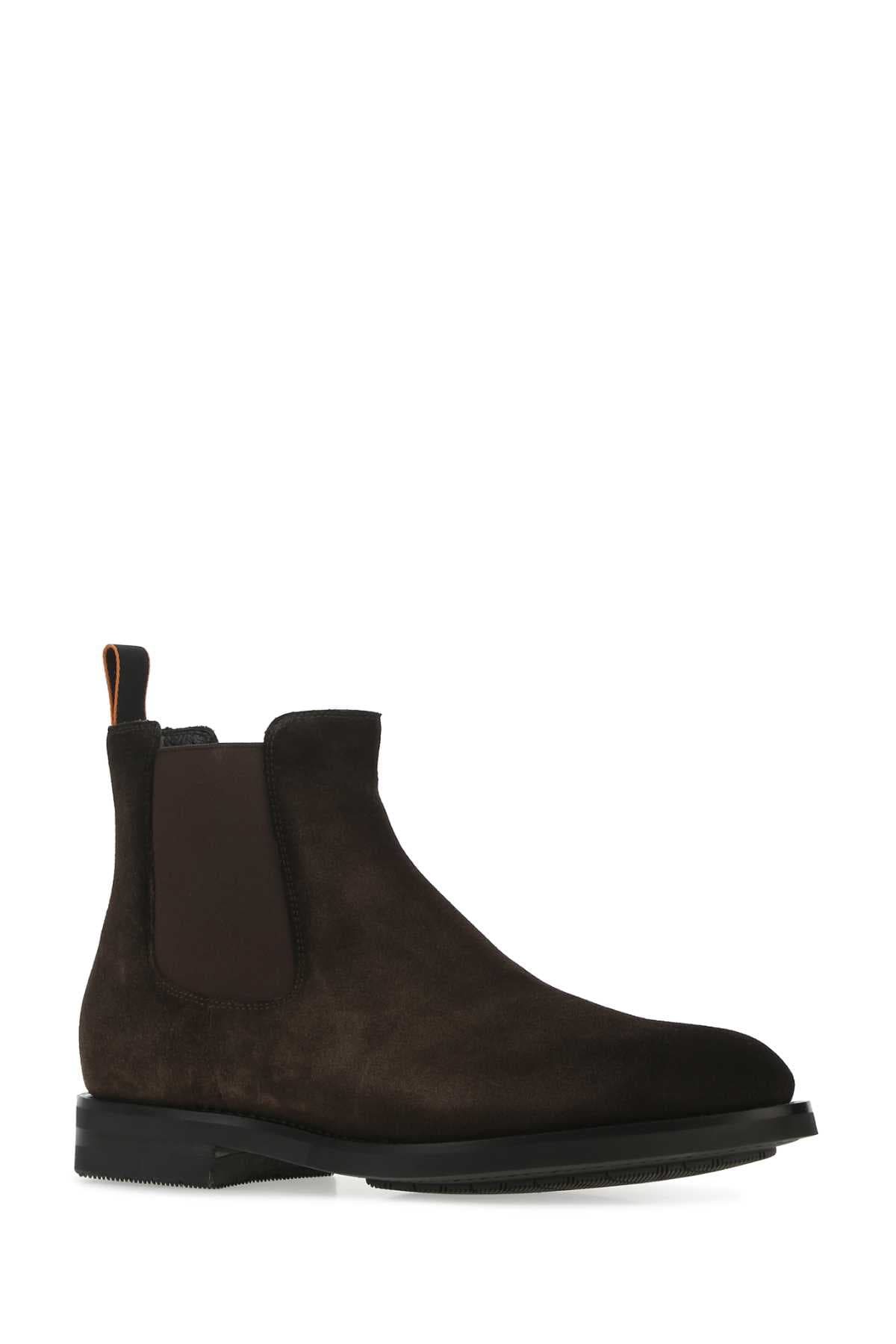 Brown suede ankle boots - мініатюра 2