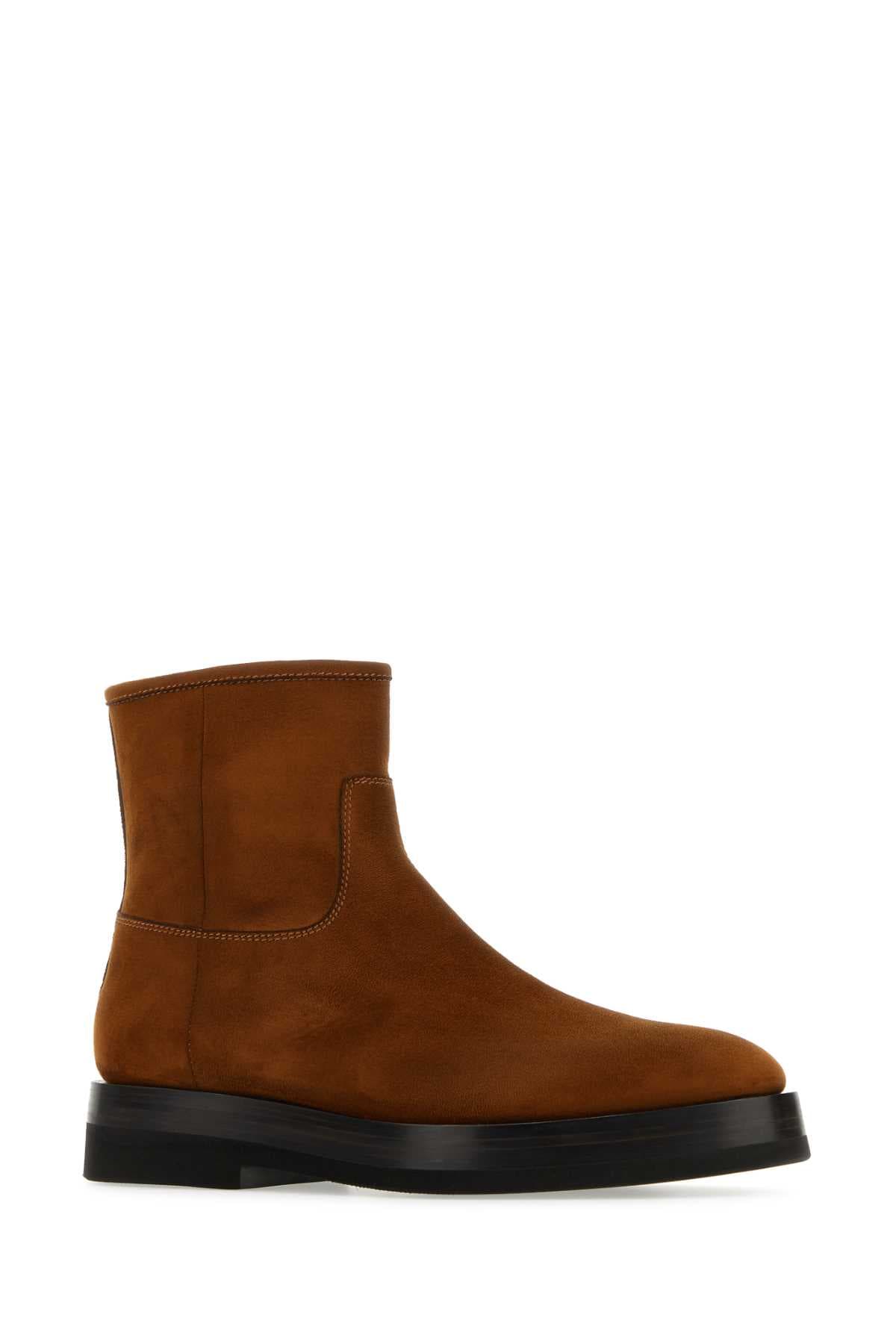 Caramel suede ankle boots - мініатюра 2