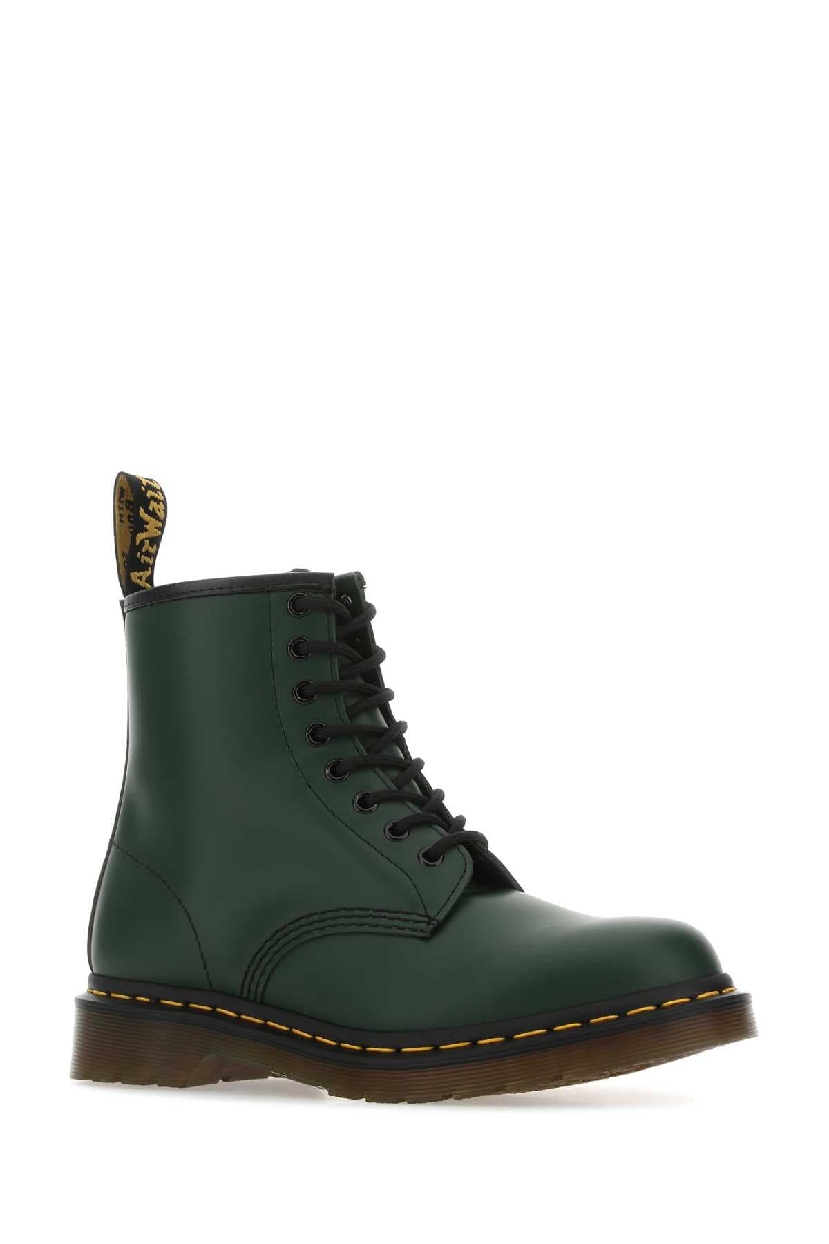 Bottle green leather 1460 ankle boots - мініатюра 2