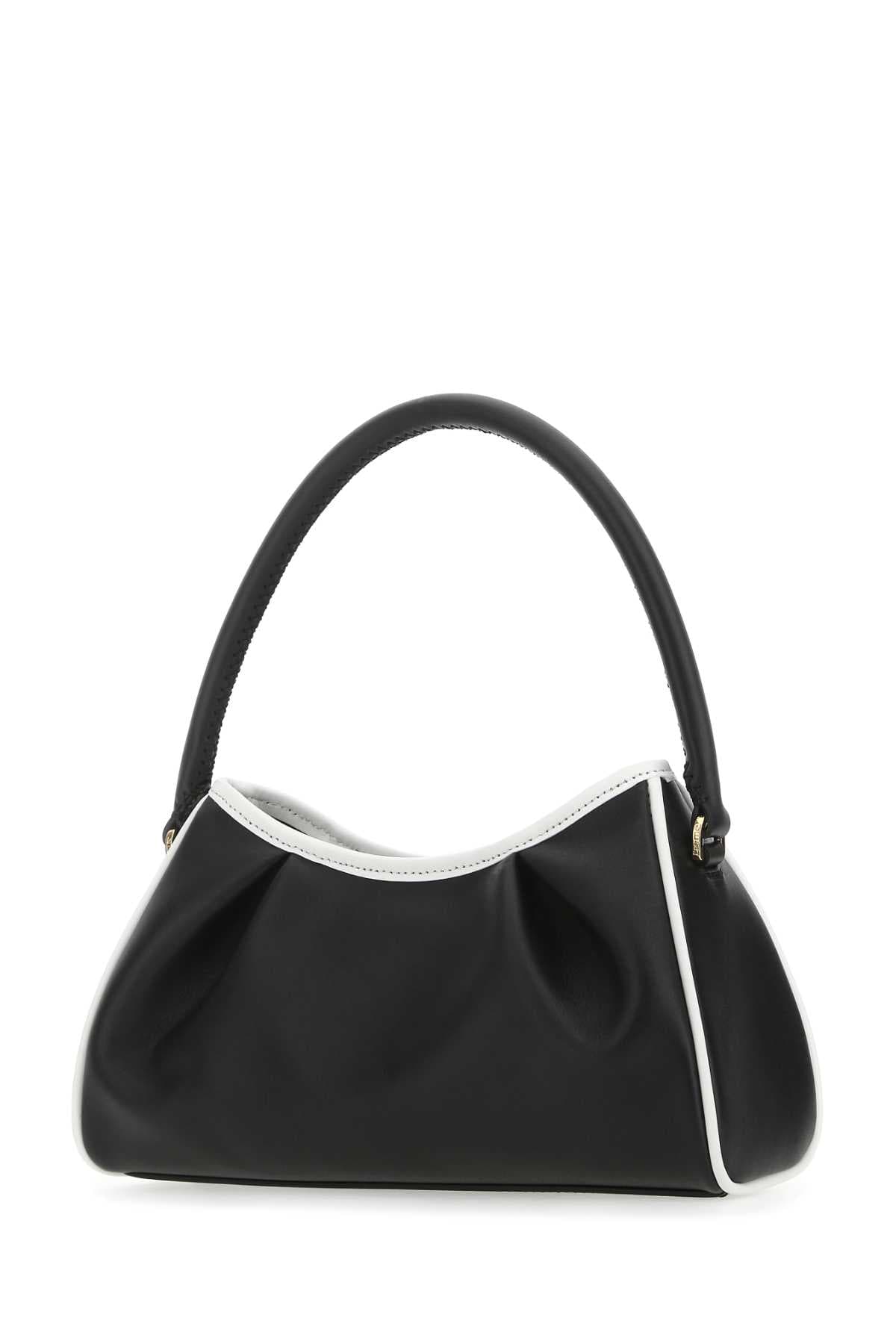 Two-tone leather Dimple Moon shoulder bag - мініатюра 2