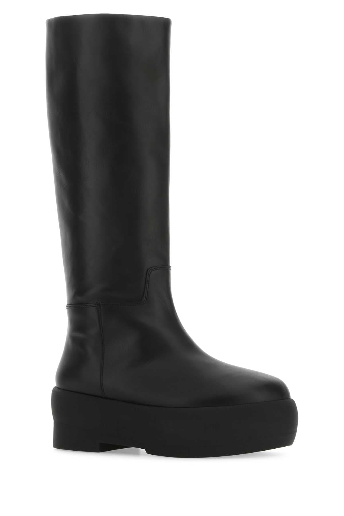Black leather Gia 16 boots - мініатюра 2