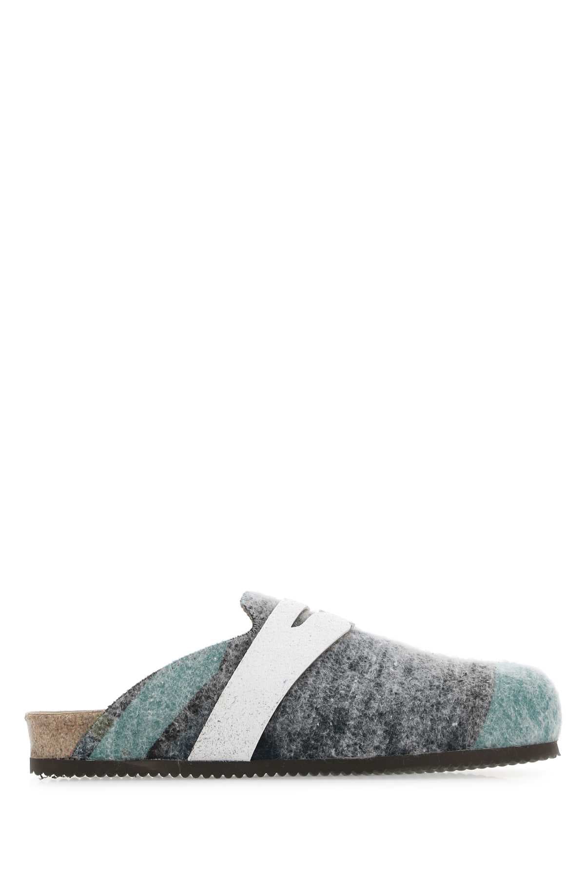 Multicolor fabric slippers
