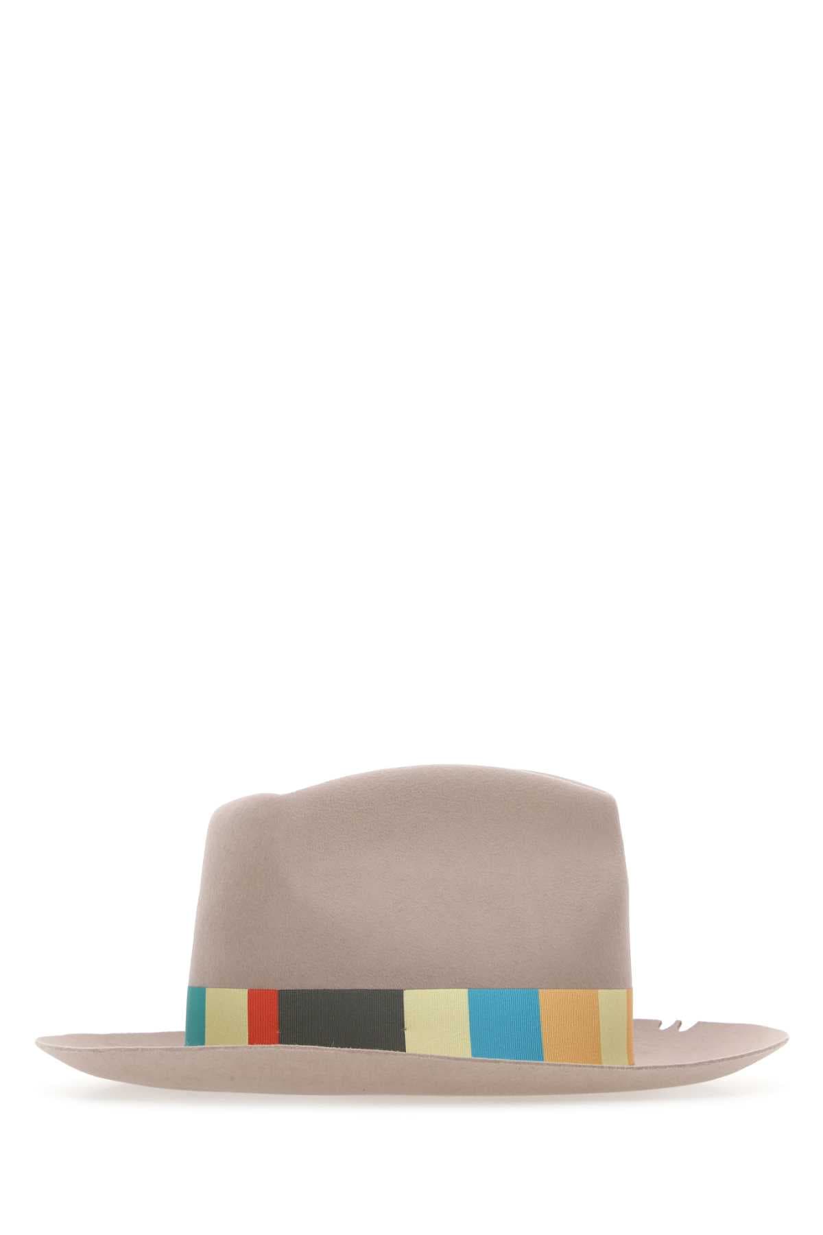 Dove grey felt Bouganville hat - мініатюра 2
