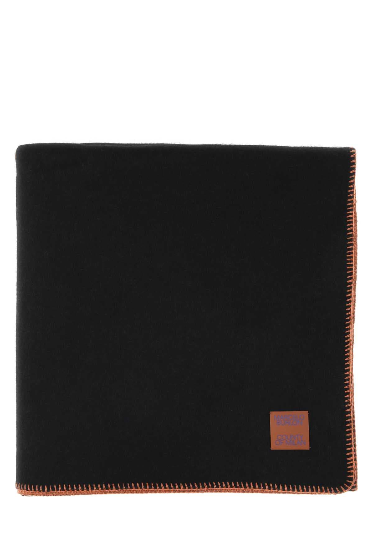Black wool Rural Cross blanket