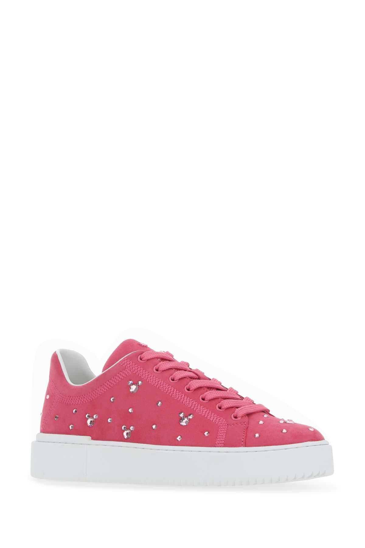 Fuchsia suede sneakers - мініатюра 2