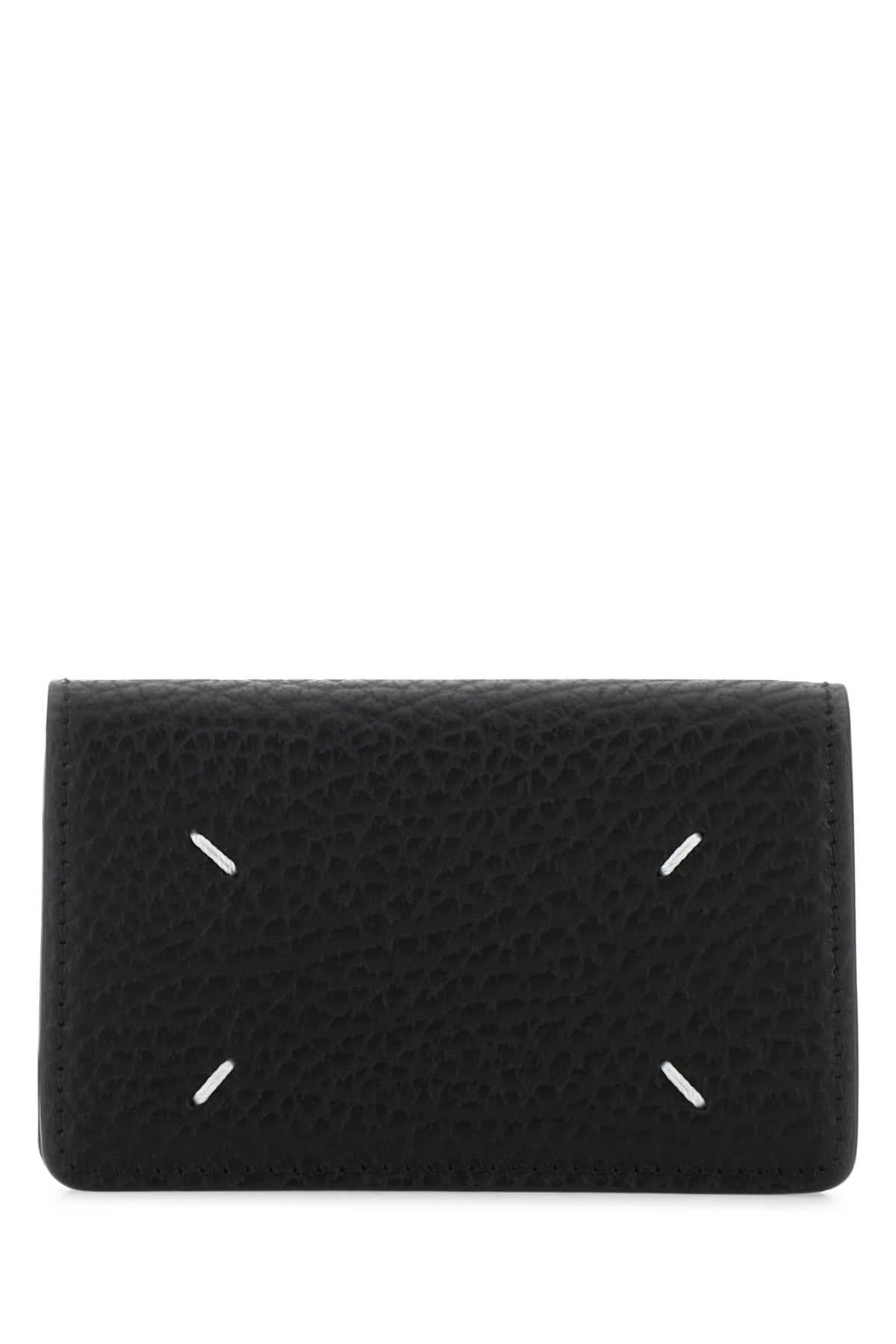 Black leather coin purse