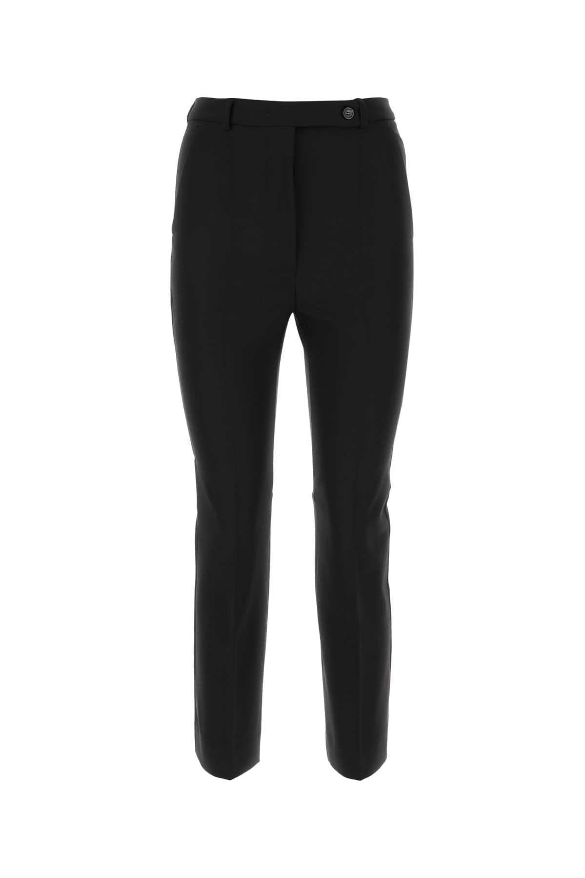 Black wool Navetta pant