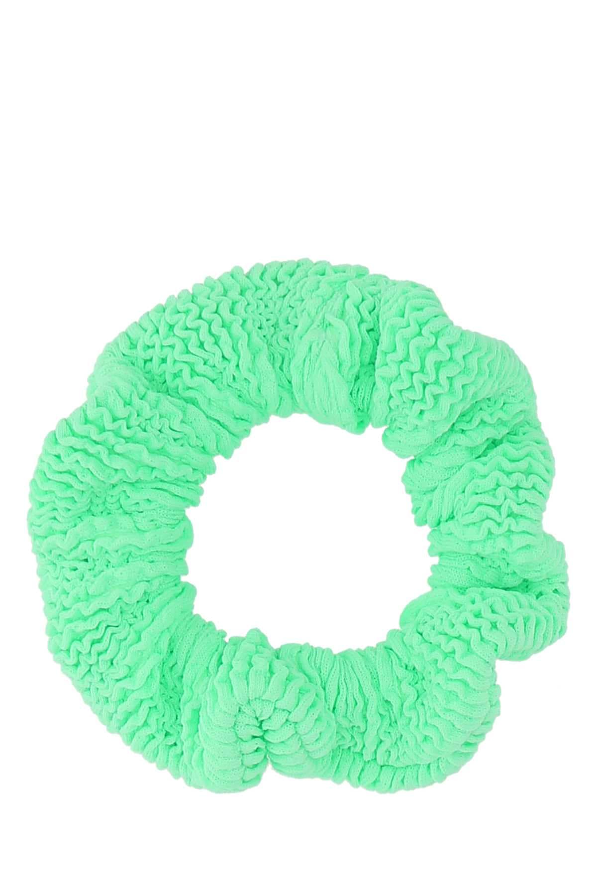 Green fabric scrunchie