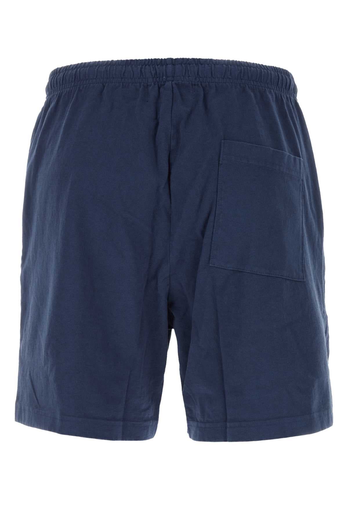 Navy blue cotton bermuda shorts - мініатюра 2