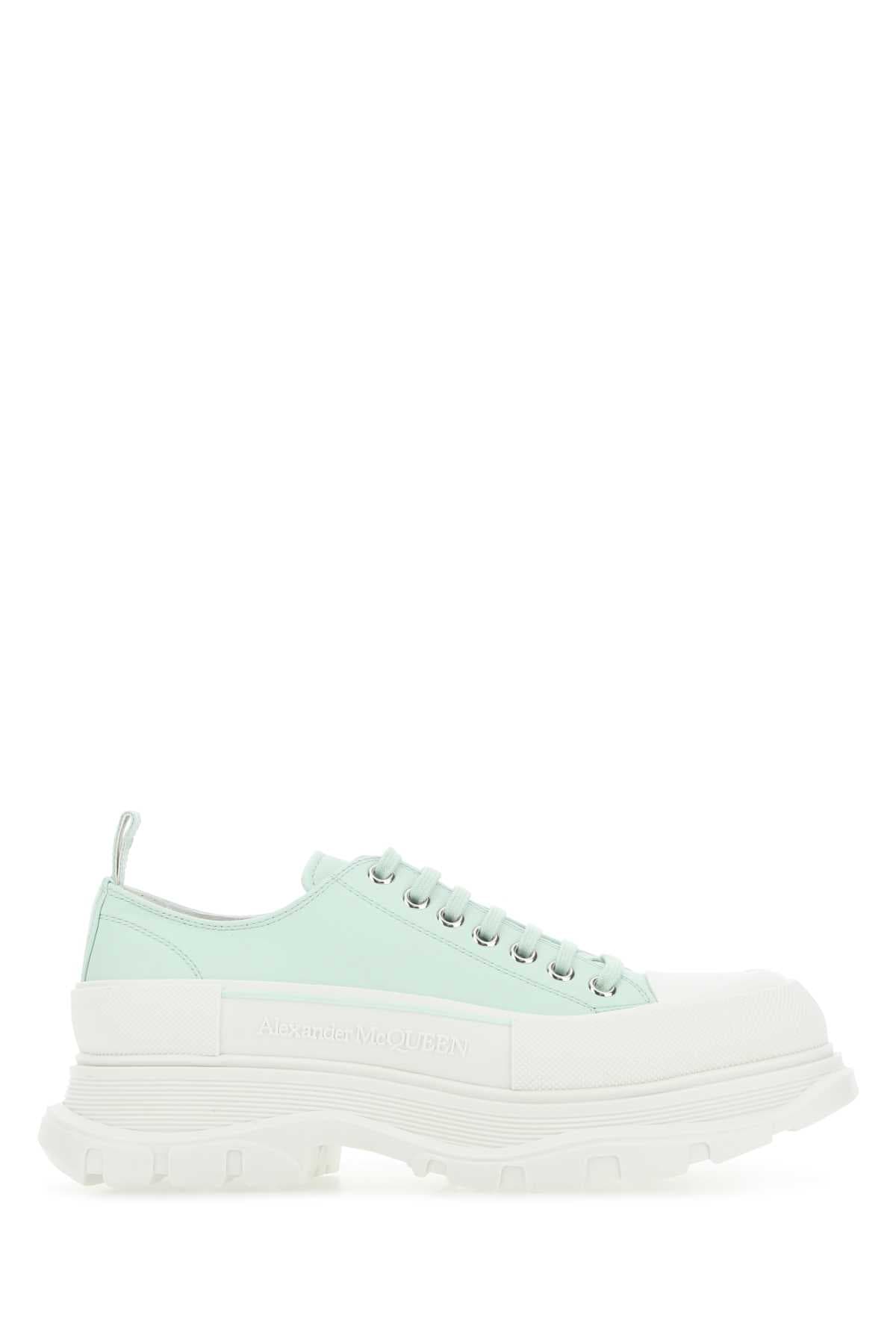 Sea green leather Tread Slick sneakers