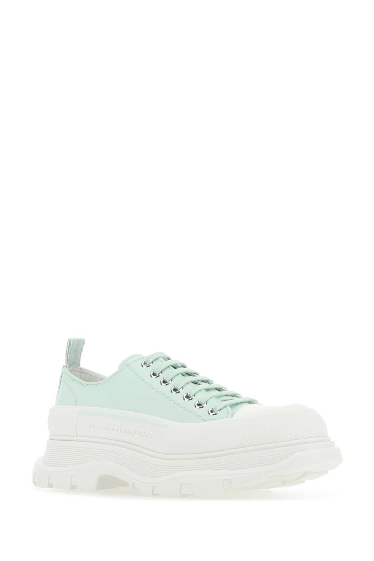 Sea green leather Tread Slick sneakers - мініатюра 2