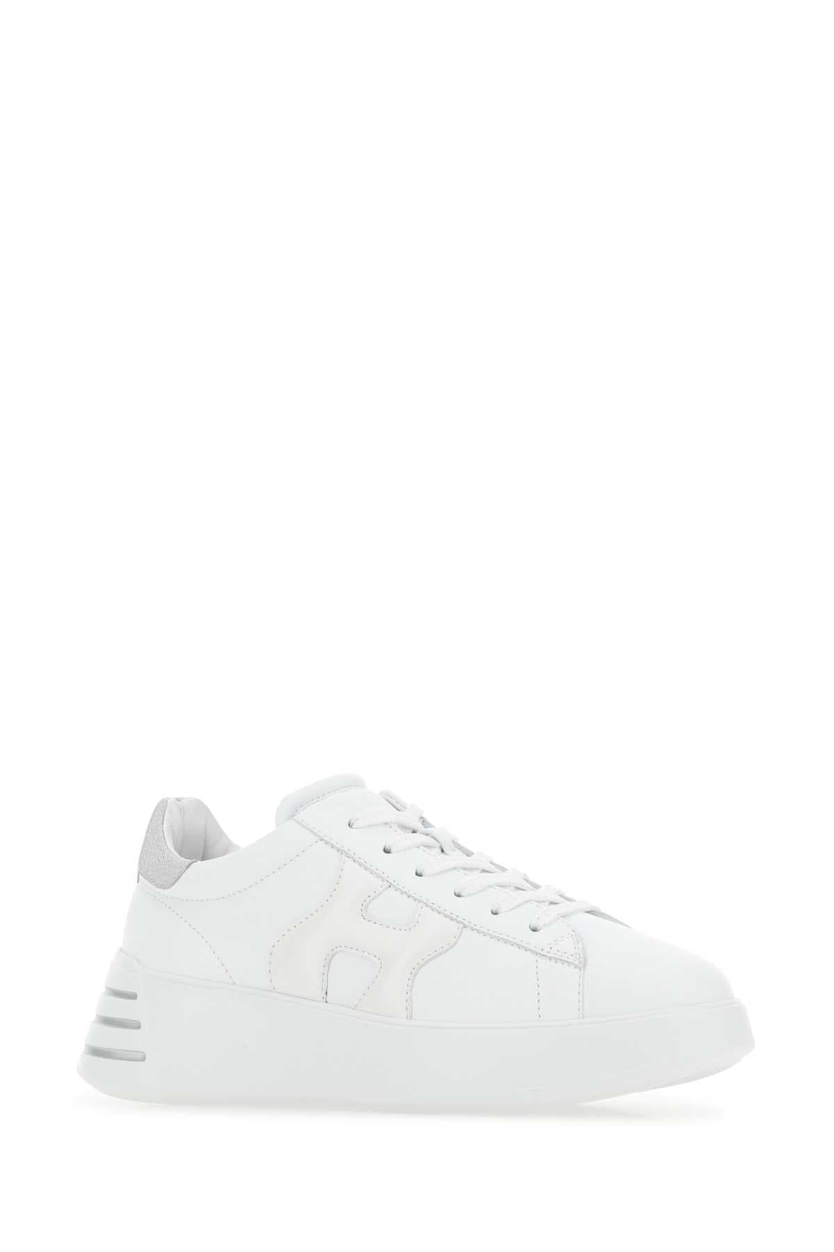 White nappa leather Rebel sneakers - мініатюра 2