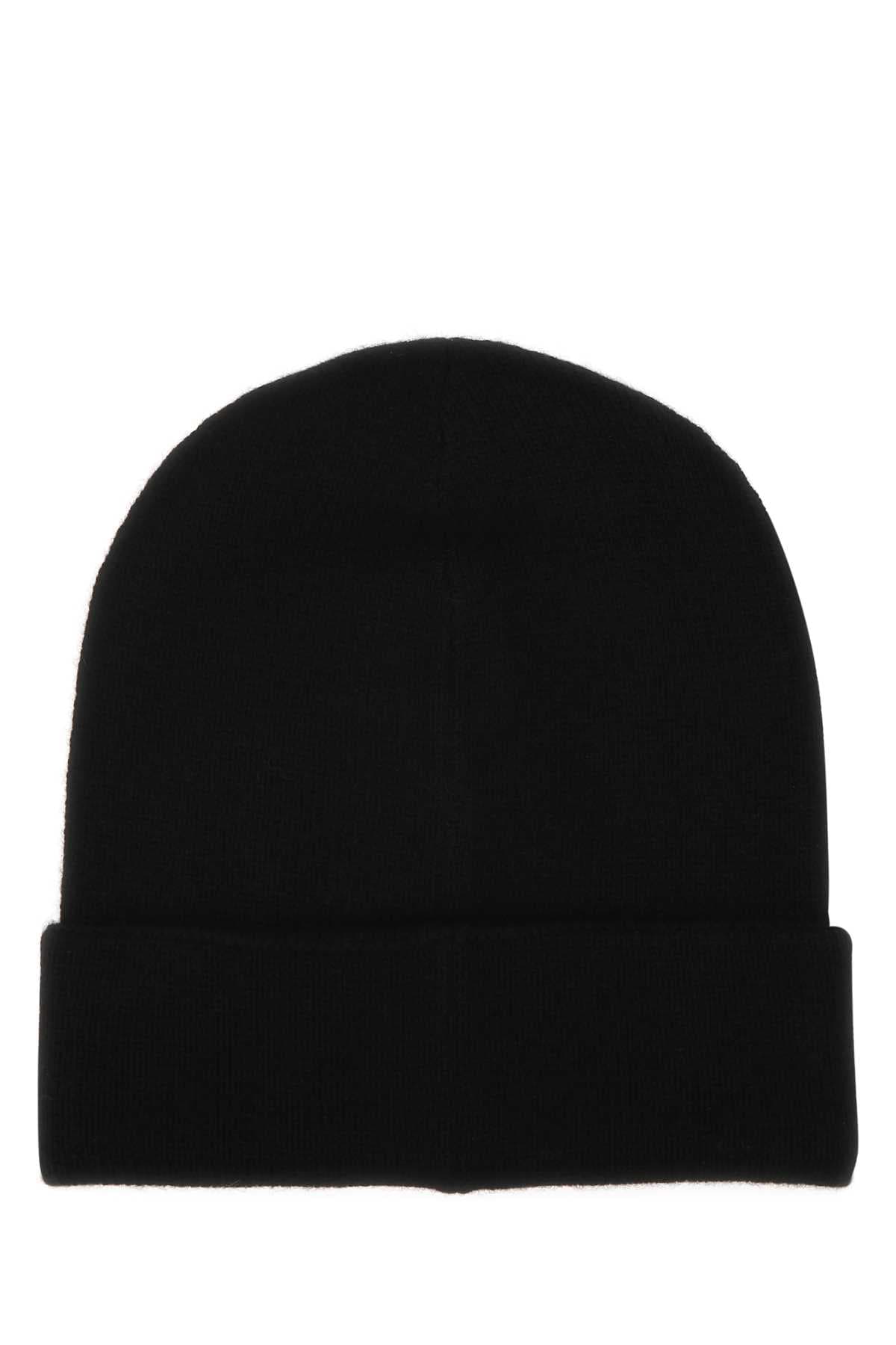 Black cashmere beanie hat - мініатюра 2