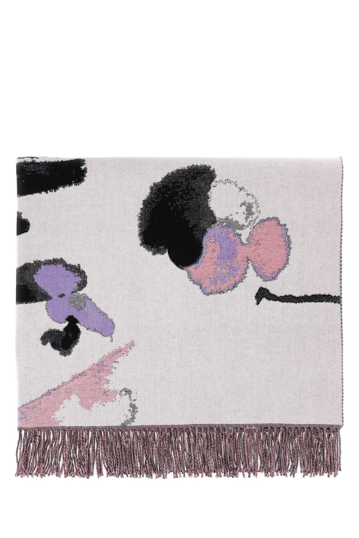 Embroidered wool blend blanket